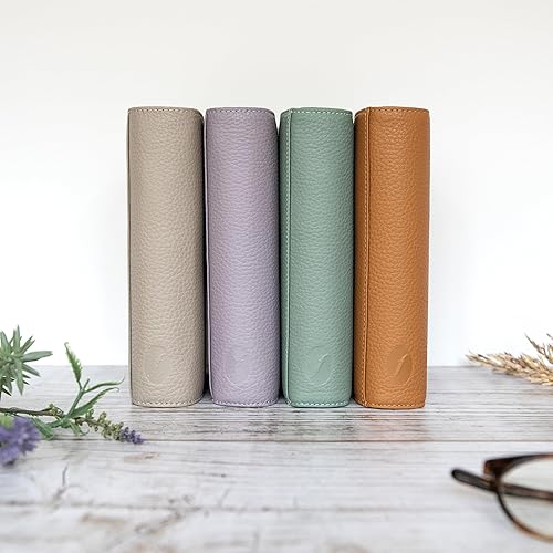 Miniatura 7 de Filofax Norfolk - Organizador de bolsillo, color salvia, cuero suave de grano completo, seis anillos, con calendario semanal para ver cada semana,