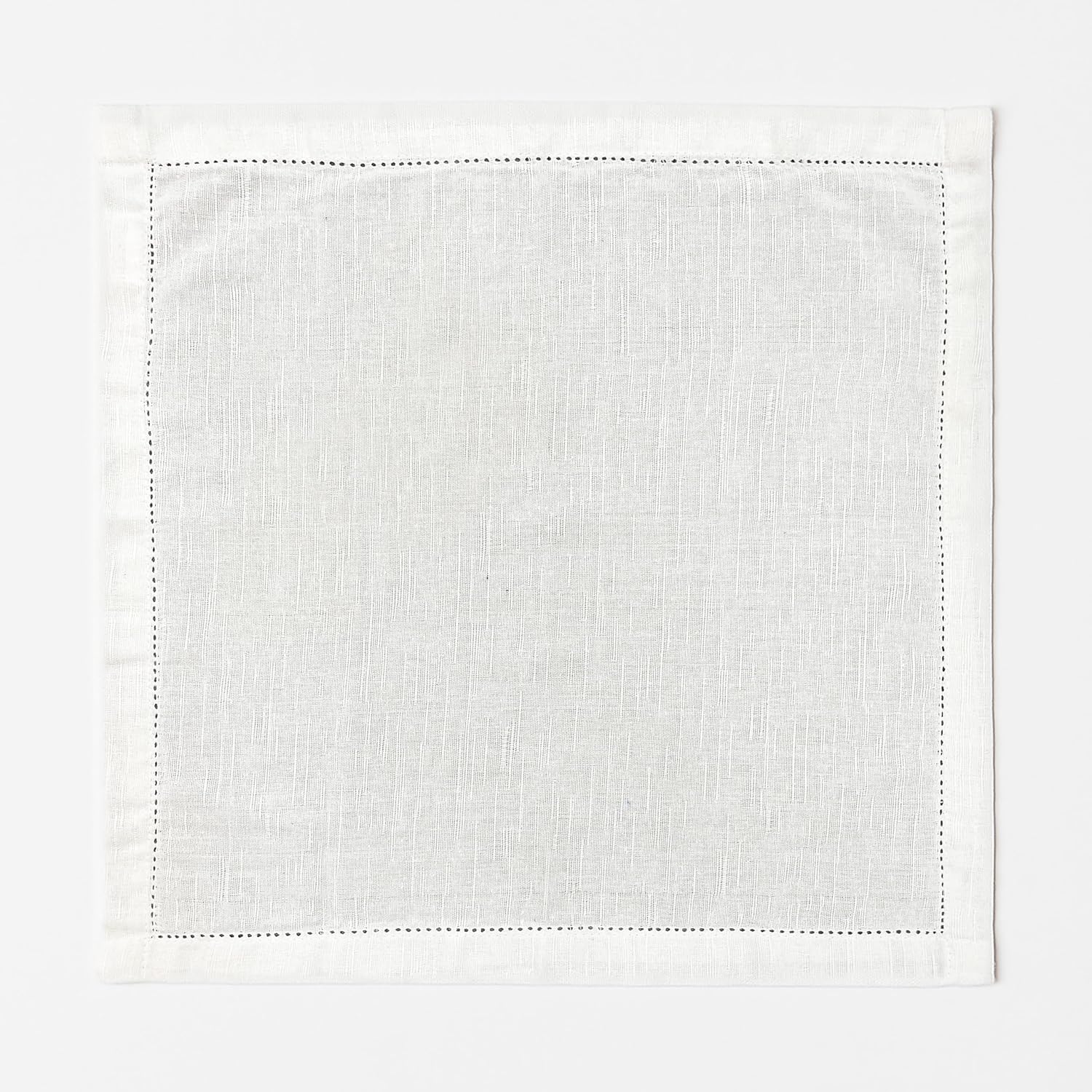Hausattire Cotton Cloth Dinner Napkins, White, 12-Pack