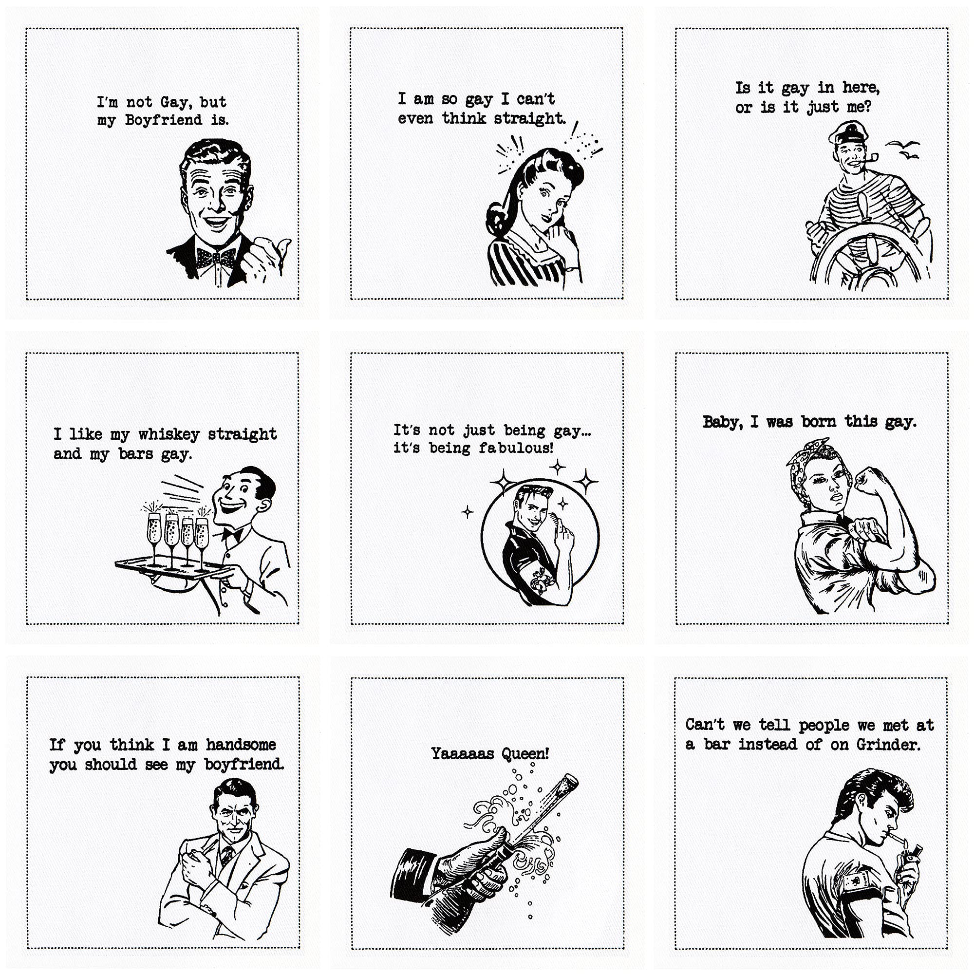 Five Star Napkins Pride Quotes, White Cotton Cocktail Napkins, Beverage Napkins, Bar Napkins, Cloth Napkins, Party Napkins, Events, Holidays, Weddings, Birthdays, Disposable, 4.5