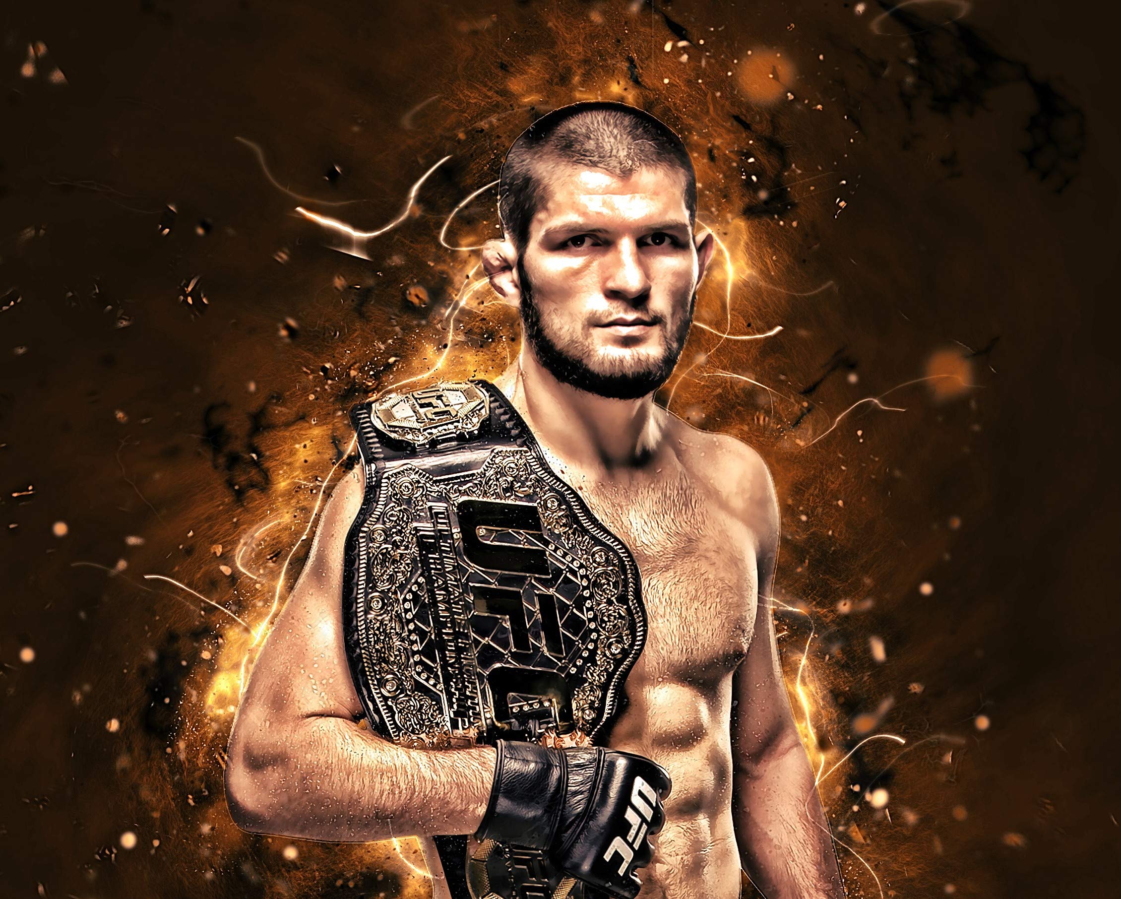 Poster Toile Khabib Vs Conor McGregor - Décoration Murale Sport - 20x30 Cm - Impression Haute Qualité