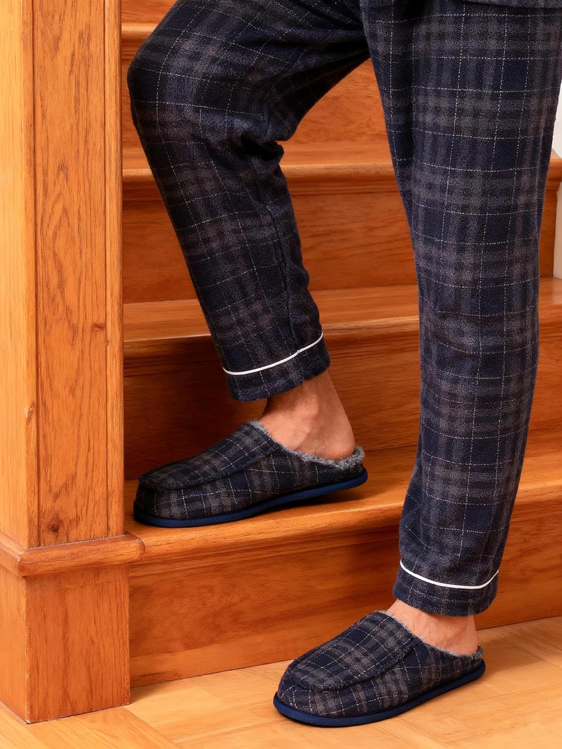 cosyone1997 Men's Slippers with Memory Foam, House Shoes for Men Indoor Outdoor, Non-Slip House Slippers Moccasin Style, Size 8-15 - Image 8