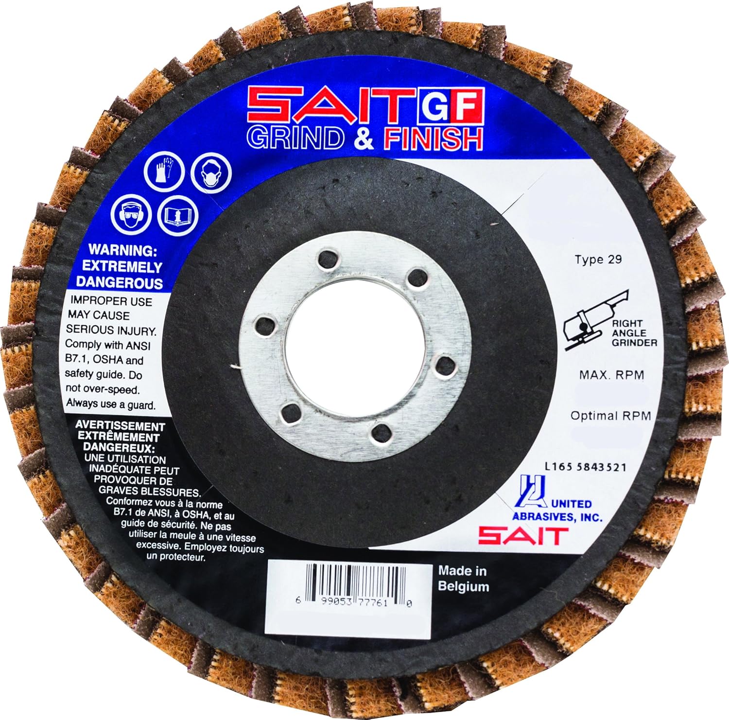 GF INTERFLAP 4.5x7/8 CER40 CRS (QTY: 10)