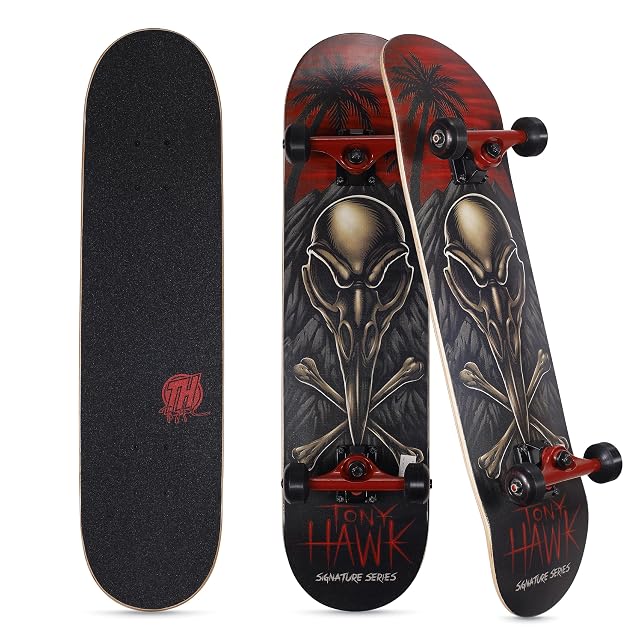 Tony Hawk 31 inch Skateboard Tony Hawk Signature Series 4 9-ply Maple Deck Skateboard for Cruising Carving Tricks