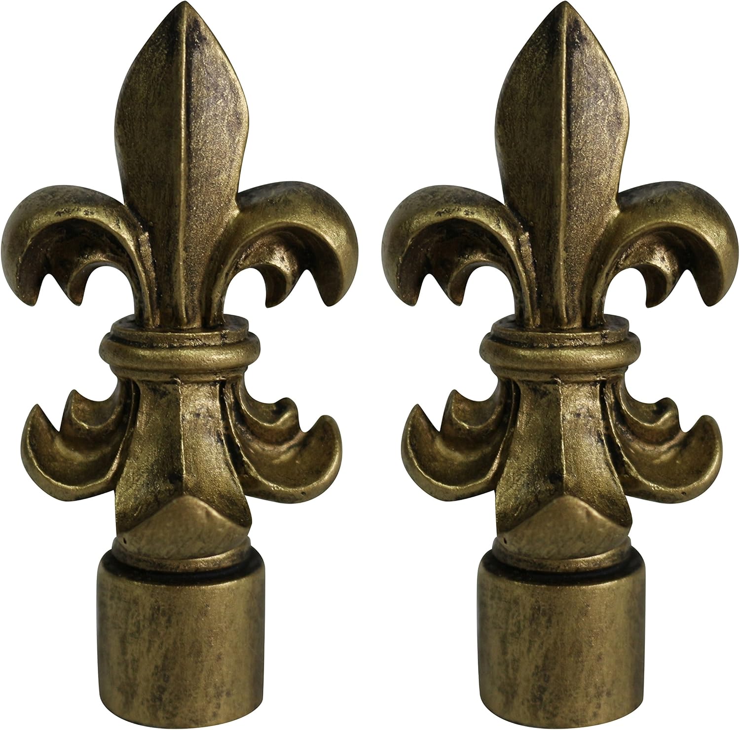 Urbanest Fleur de Lis Lamp Finial, 3-inch Tall, Antique Bronze