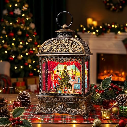 Miniatura 7 de Linterna de globo de nieve de Navidad, princesa bailarina, cascanueces y bailarina, árbol de Navidad, decoraciones navideñas, regalos para