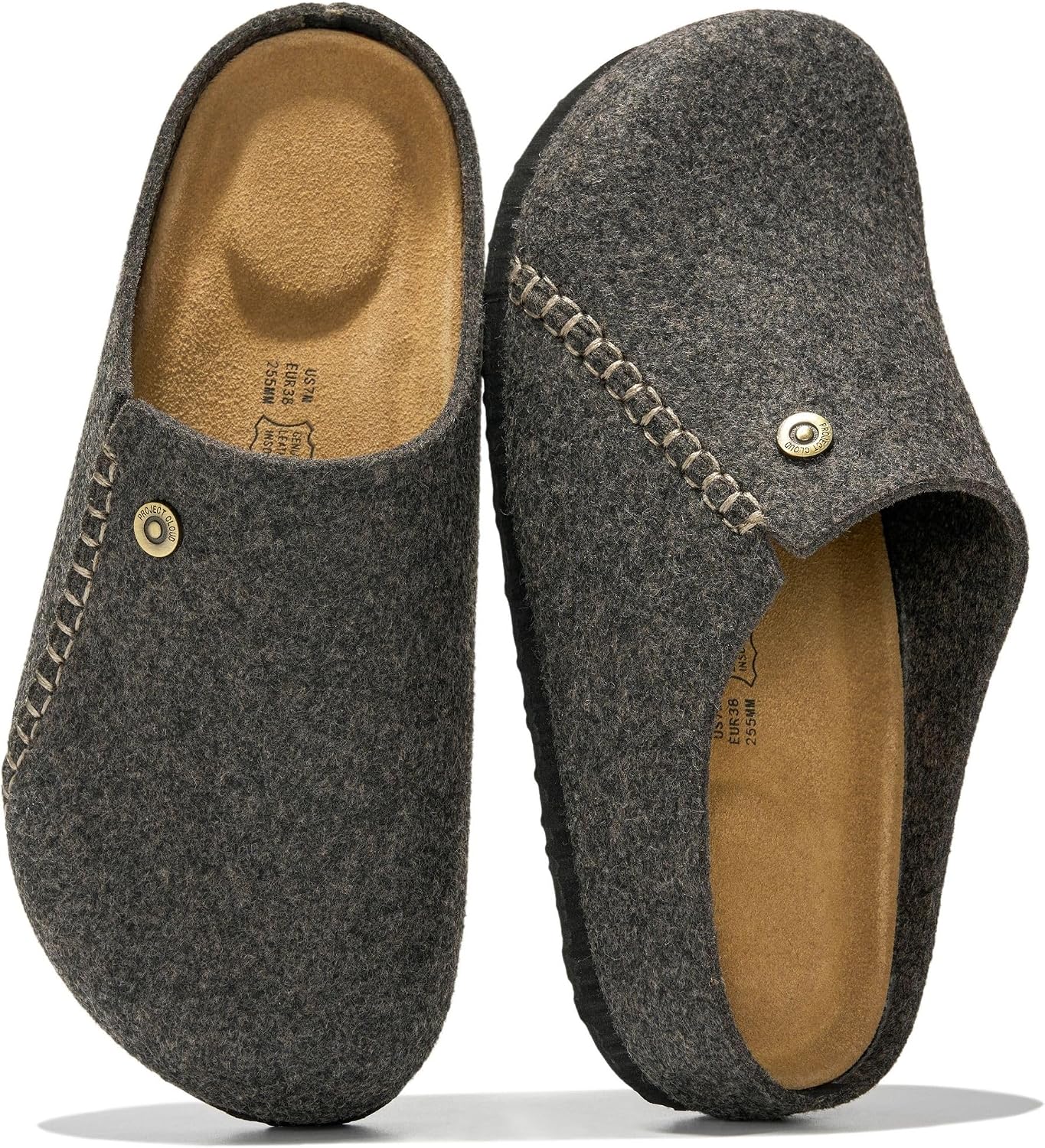 100% Genuine Leather Insole Clogs for Women Slip On Shoes for Women