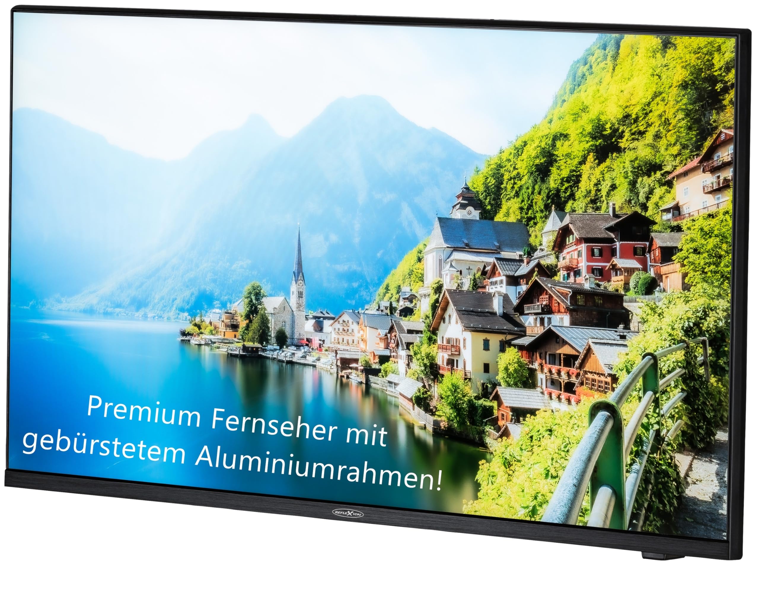REFLEXION LDDX24IBT-Black Smart LED Fernseher 24 Zoll / 60cm, LG webOSHub, Wohnwagen/Wohnmobil/Camping/Caravan/Boot/LKW TV, Slimline, 12/24/230 Volt, Full HD, Triple Tuner, Bluetooth, WLAN, DVD-Player