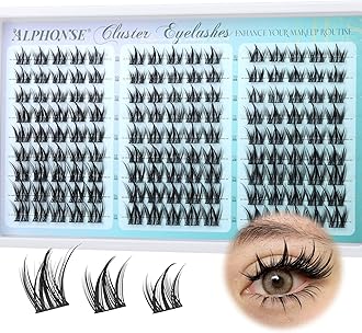 Manga Lash Clusters Wispy Cluster Eyelash Extensions Spiky Eyelashes Clusters Natural C-Curly Individual Lashes Clusters Anime Lash Extensions by ALPHONSE
