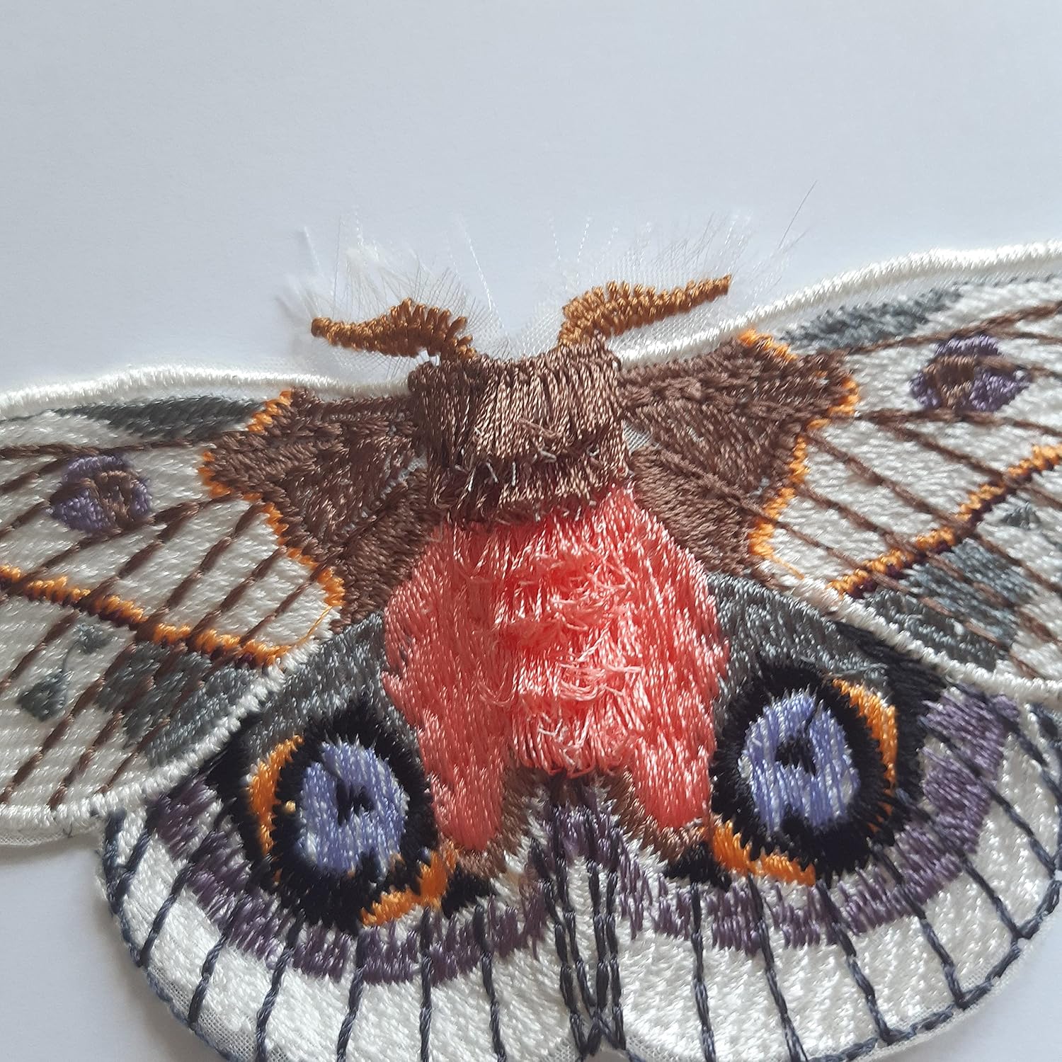 Moks455 moth patch, Automeris io, Io moth, designer large patch