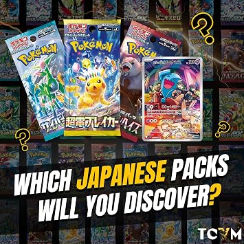 Pokemon Mixed Japanese Pokémon Booster Packs with Bonus Art Rare | Booster Box or Bundle | Authentic Sealed Product TCYM Inspected | That Mouse Fashion