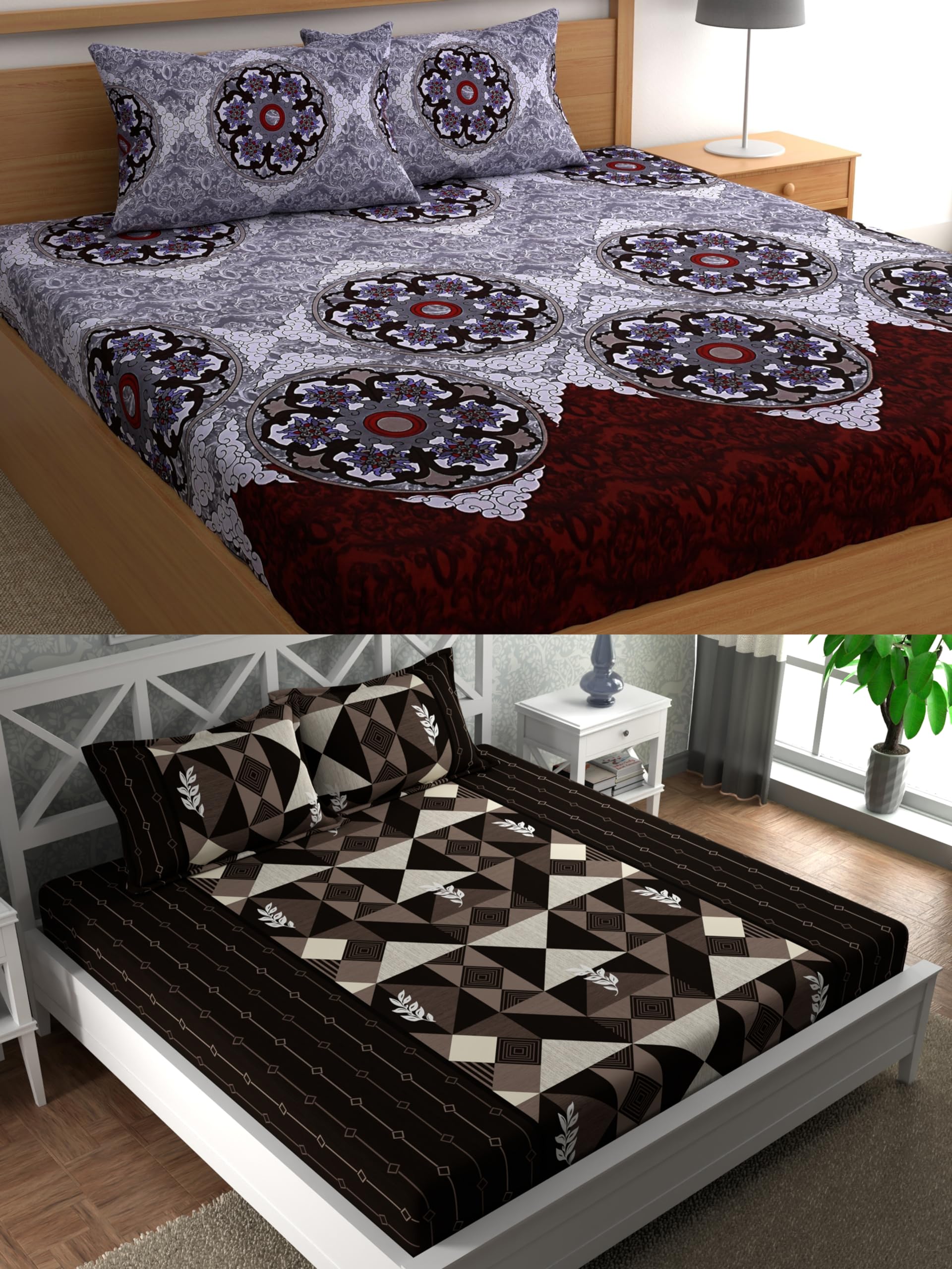 See full amazon price history chart for DREAMLET Bedsheet for Double Bed, Double Bedsheet Glace Cotton, Double Bedsheet, Bedsheets Double Bed Size, 160 TC 2 Glace Cotton Bedsheet with 4 Pillow Covers (Grey Brown) DREAMLET Bedsheet for Double Bed, Double Bedsheet Glace Cotton, Double Bedsheet, Bedsheets Double Bed Size, 160 TC 2 Glace Cotton Bedsheet with 4 Pillow Covers (Grey Brown) (B0D674K3P4) Amazon Price History, Amazon Price Tracker