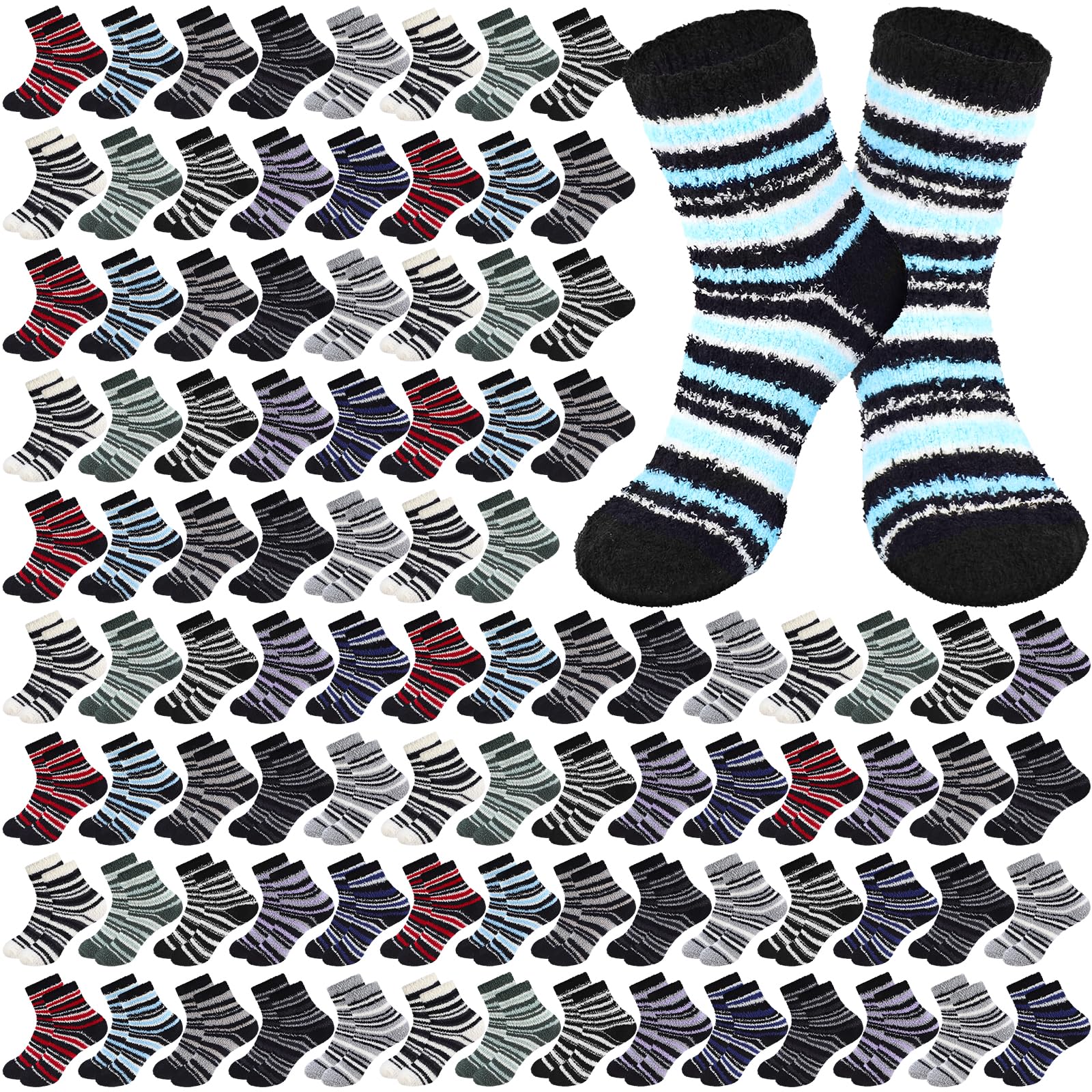 Cuffbow 100/200 Pairs Fuzzy Socks Bulk