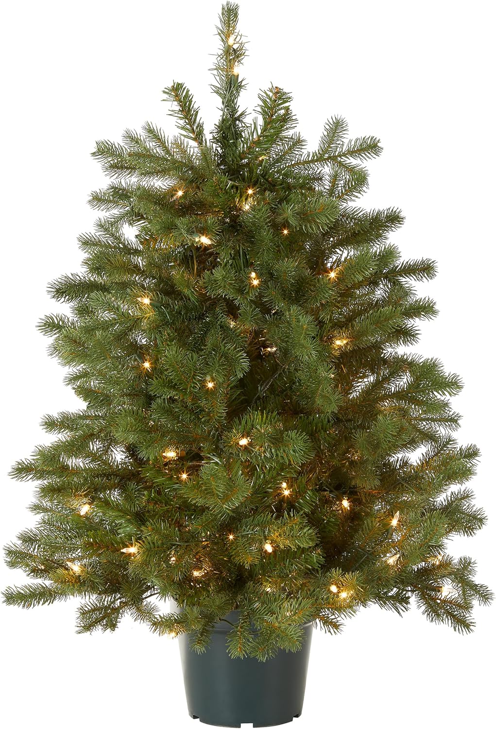 National Tree Company ‘Feel Real’ Artificial Christmas Tree For Entrances| Includes White Lights and Stand | Hampton Spruce – 3 ft National Tree Company ‘Feel Real’ Artificial Christmas Tree For Entrances| Includes White Lights and Stand | Hampton Spruce – 3 ft