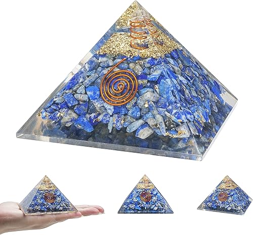 Crocon Pirámide de energía de cristal orgánico de piedras preciosas Feng Shui para atraer energías positivas, regalo espiritual y decoración del disponible en Yaxa Costa Rica