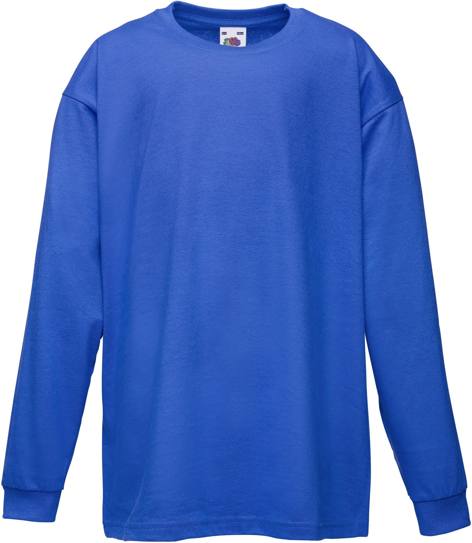 Fruit of the Loom Valueweight Children's Long-Sleeve T-Shirt Choice of Colours - Blue - 128