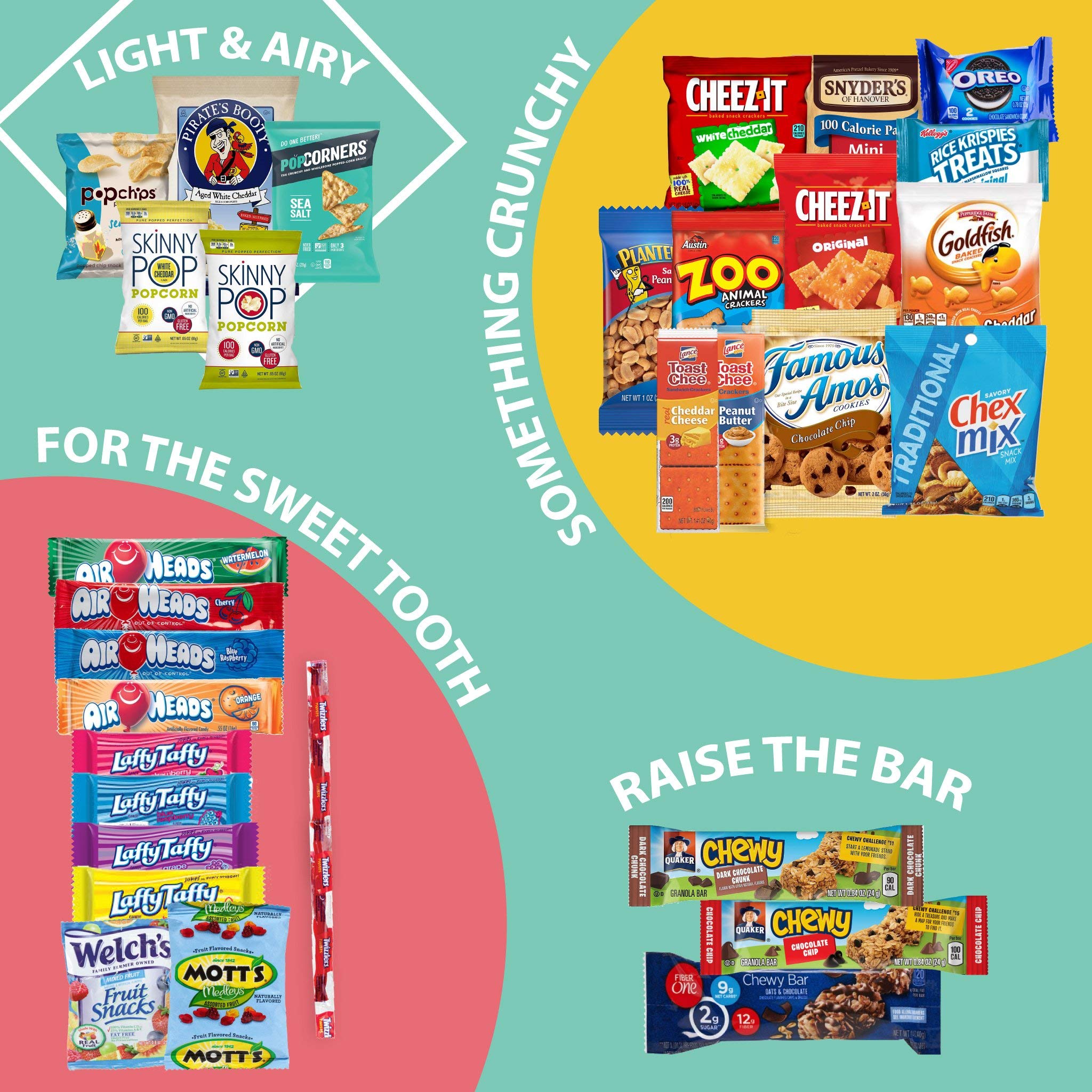 Buy Snack Box Variety Pack Care Package (50 Count) College Graduation 2022 Gift Basket Crave