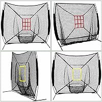 Vista 4 de Leyndo 2 unidades de objetivos de ataque ajustables para red de béisbol, práctica de lanzamiento, golpeo, zona de golpe, precisión completa y 9