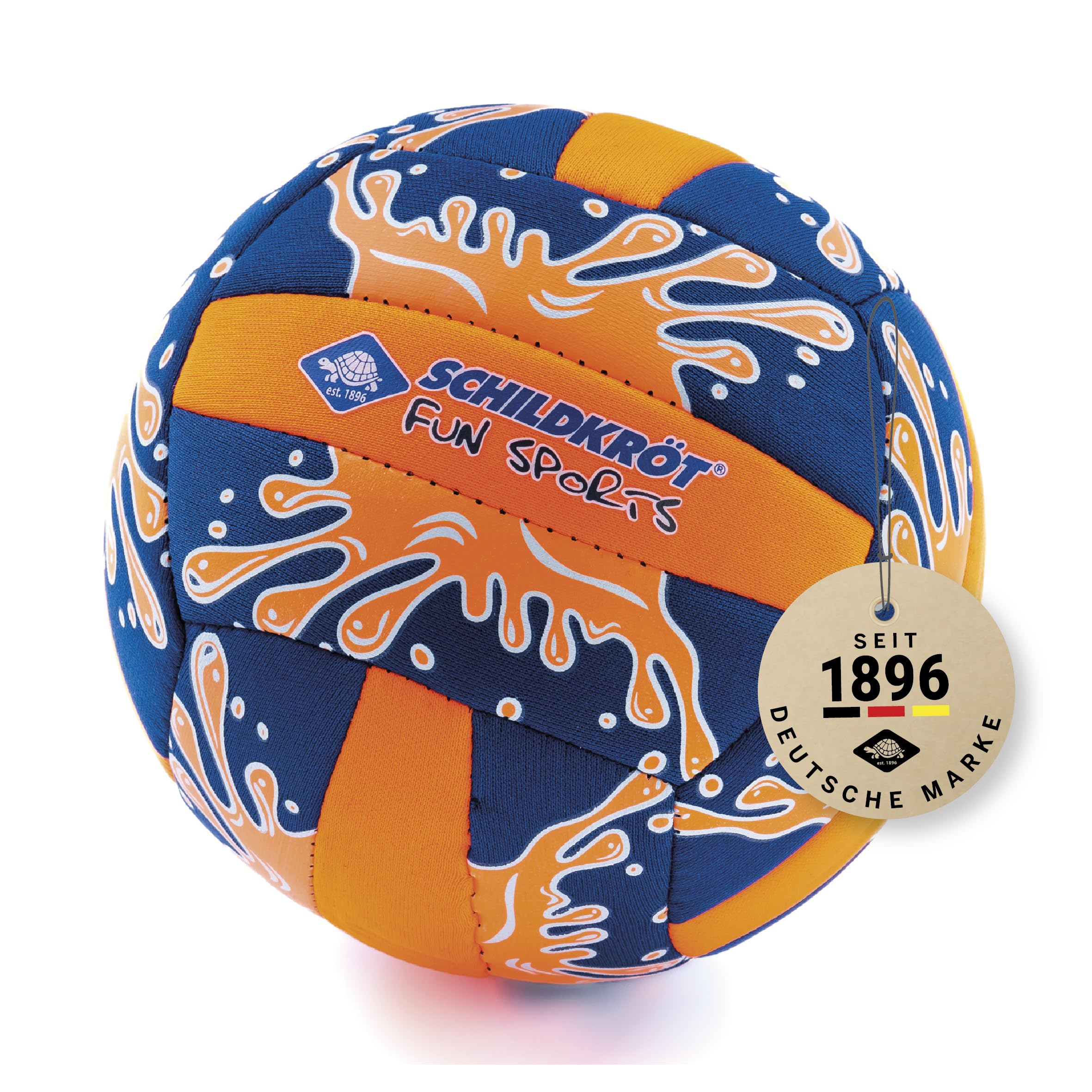 Schildkröt Mini Pelota de Voleibol de Playa, Tamaño 2, Ø 15 cm, Superficie Textil Antideslizante, Resistente al Agua Salada, Ideal para Niños Pequeños