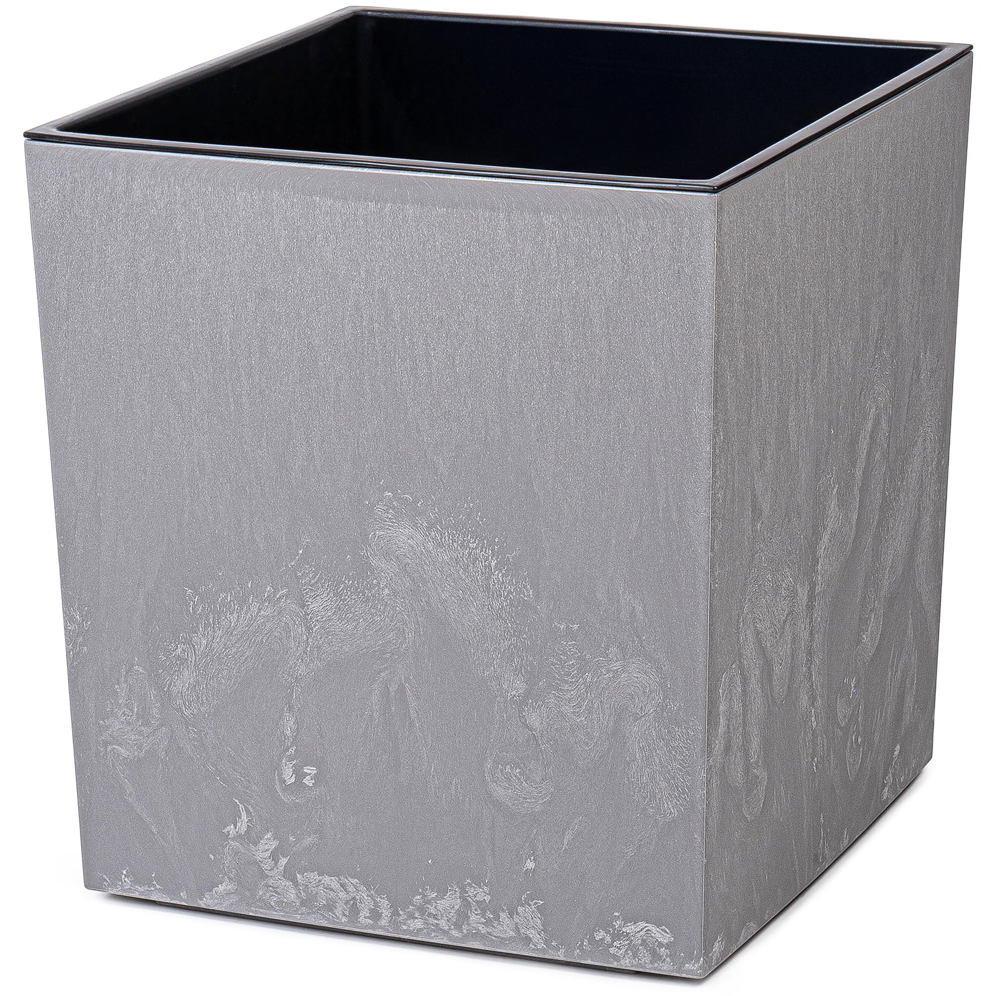 KONZEPT Blumenkübel mit Einsatz, XL 40x40x40 cm – UV-beständig & wetterfest, aus 100 % recyceltem Kunststoff – Pflanzkübel in grau Beton-Optik für Garten, Balkon & Terrasse