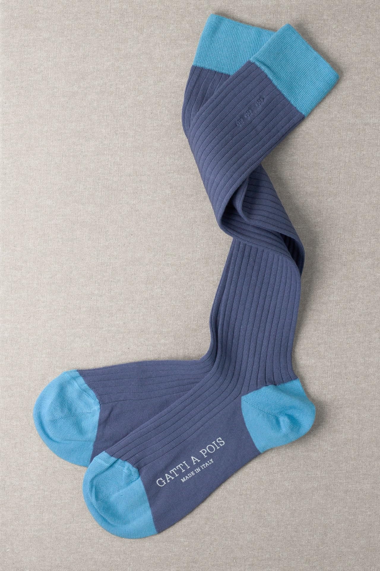 GATTI A POIS Box da 5 Calze Lunghe Donna Pastello in Cotone Pettinato e Filo di Scozia, Elegante, Made in Italy con Fragranza Floreale Speziata