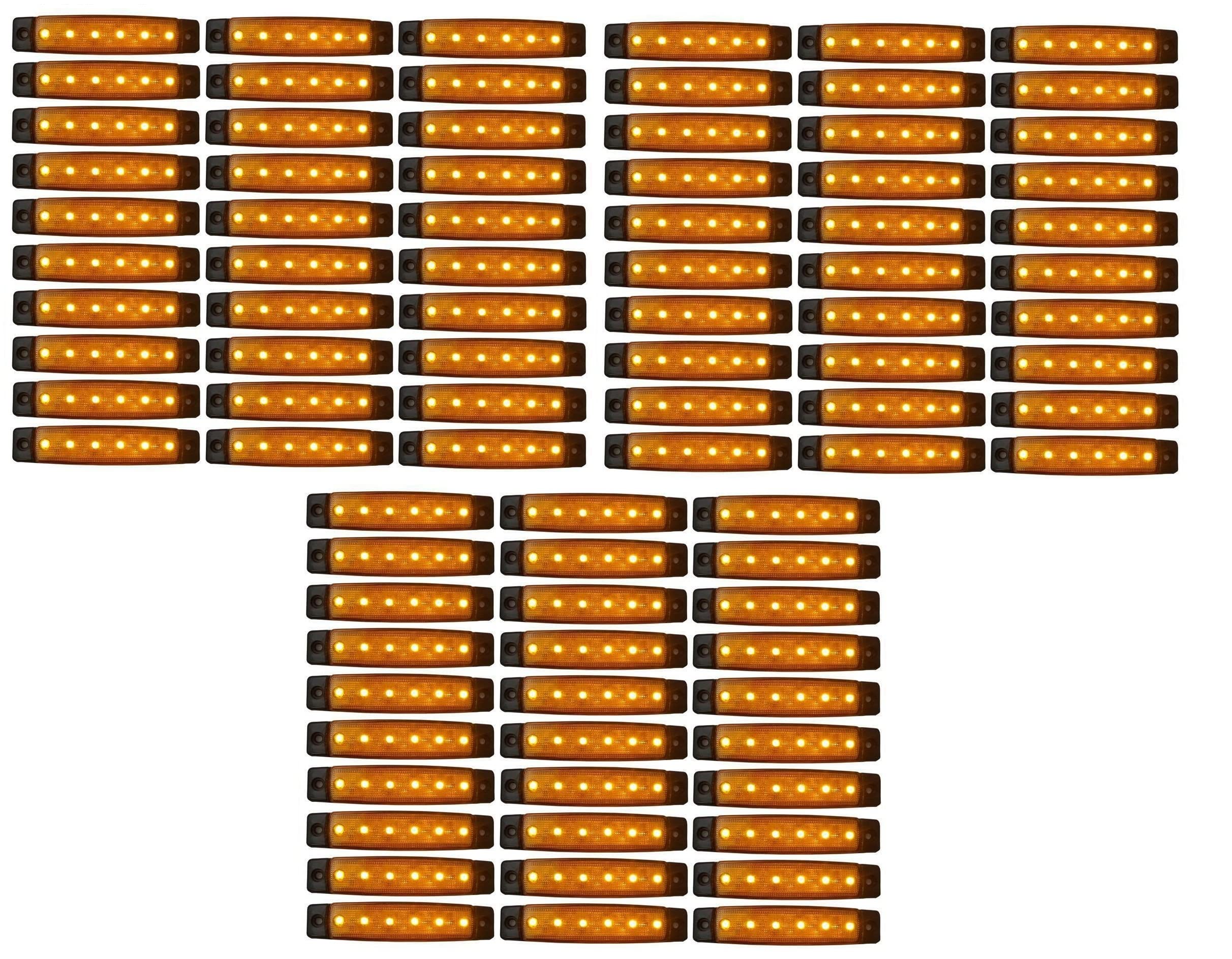 90 pz Smd 6 Led Orange Side Marker Lights Posizione Camion Rimorchio Camion Cab 24v