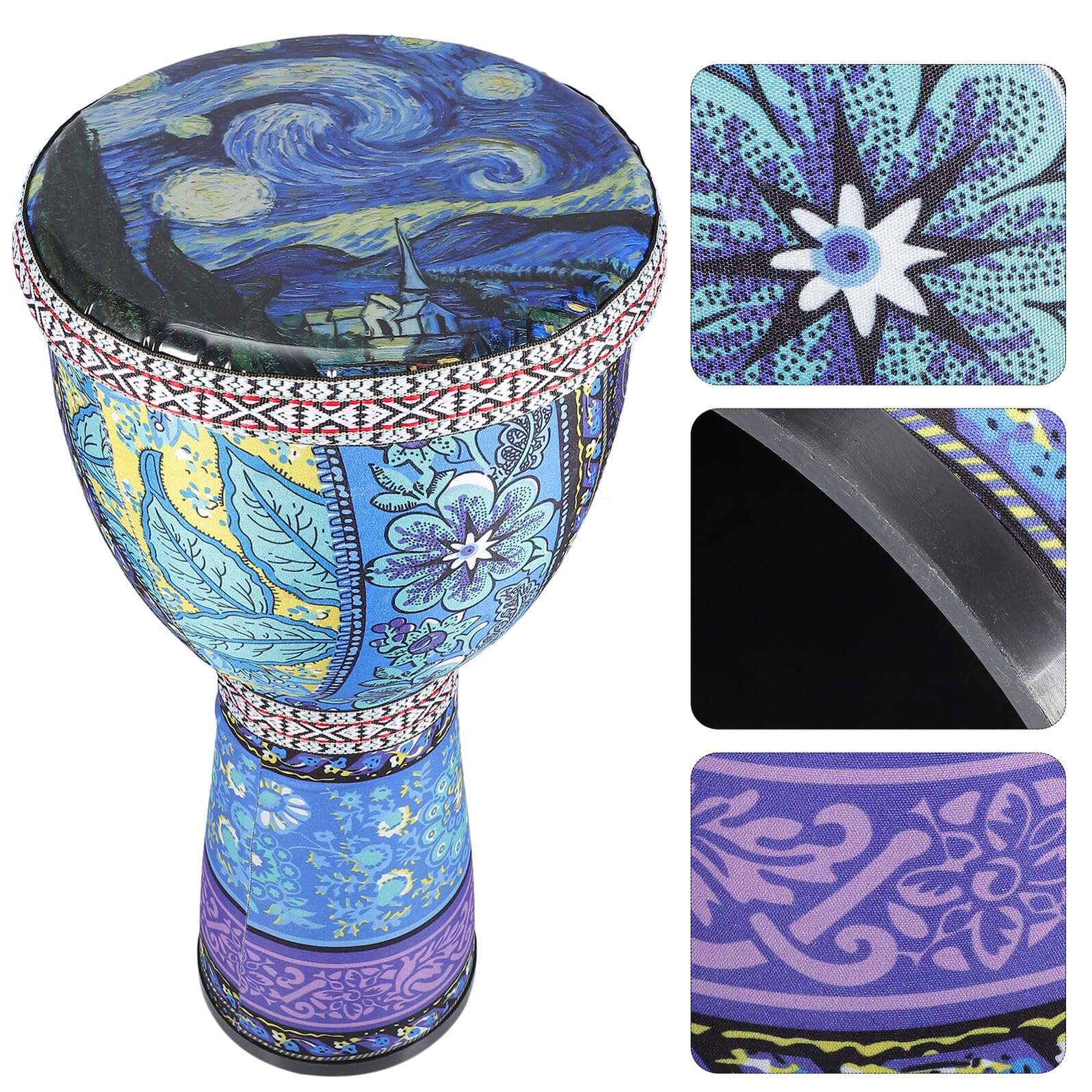 Tambor de Percusión Africana de Mano PVC 8, 5 Pulgadas 1 Pieza