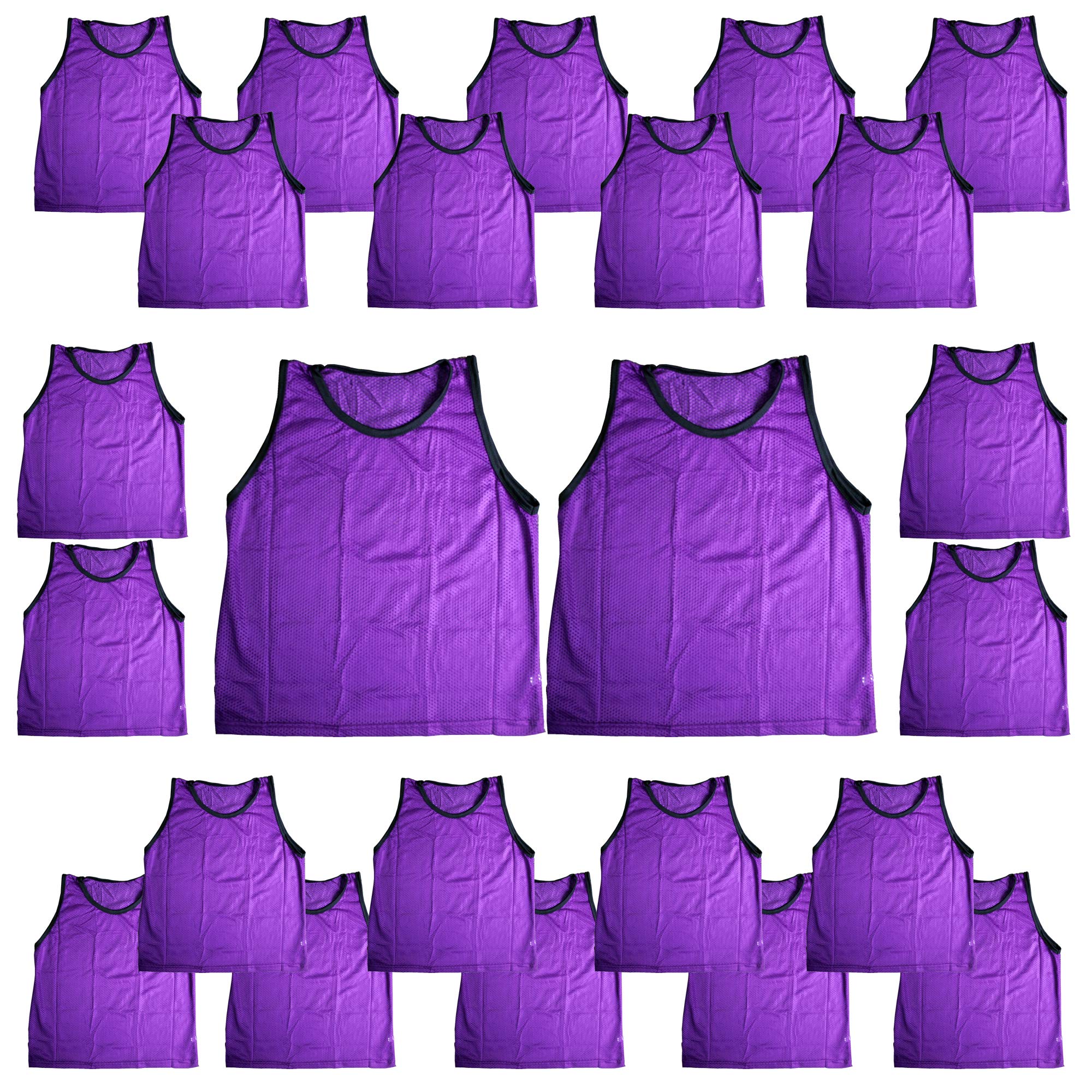 BlueDot Trading Adult &amp; Youth Scrimmage Training Vests for Soccer, Basketball &amp; More – Available in 1, 6, 12, 24 Packs