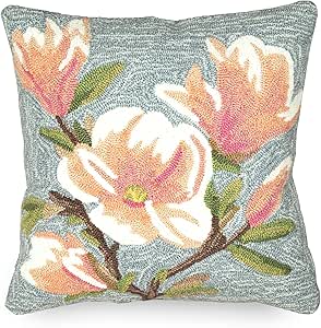 Liora Manne 4554/33 AHOY Navy Throw Pillows, 18" Square, Magnolia Chambray