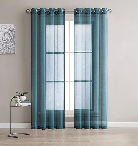 Miniatura 4 de LinenZone - Cortinas semitransparentes con ojales