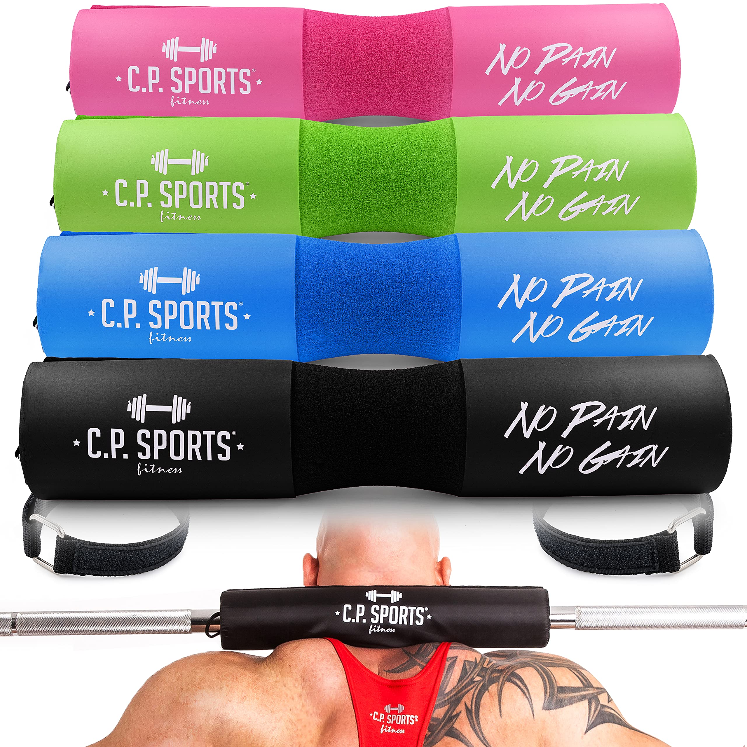 C.P. Sports Nackenpolster – Nackenschutz für Langhantel Hantelstange – für Weightlifting, Bodybuilding, Fitness & Kraftsport – Durchmesser 10 cm – grün – 1 Stück