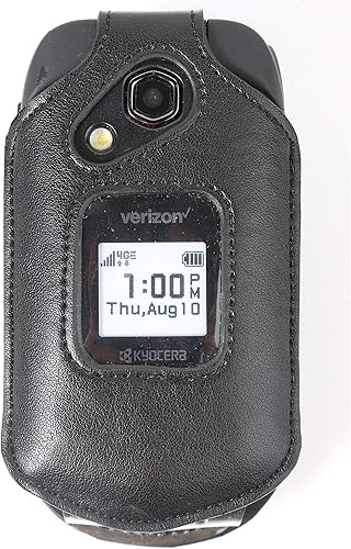 Miniatura 3 de BELTRON Funda de piel para Kyocera DuraXV LTE E4610 (Verizon), DuraXE E4710 (AT&T) - Características: Clip giratorio para cinturón, protección de