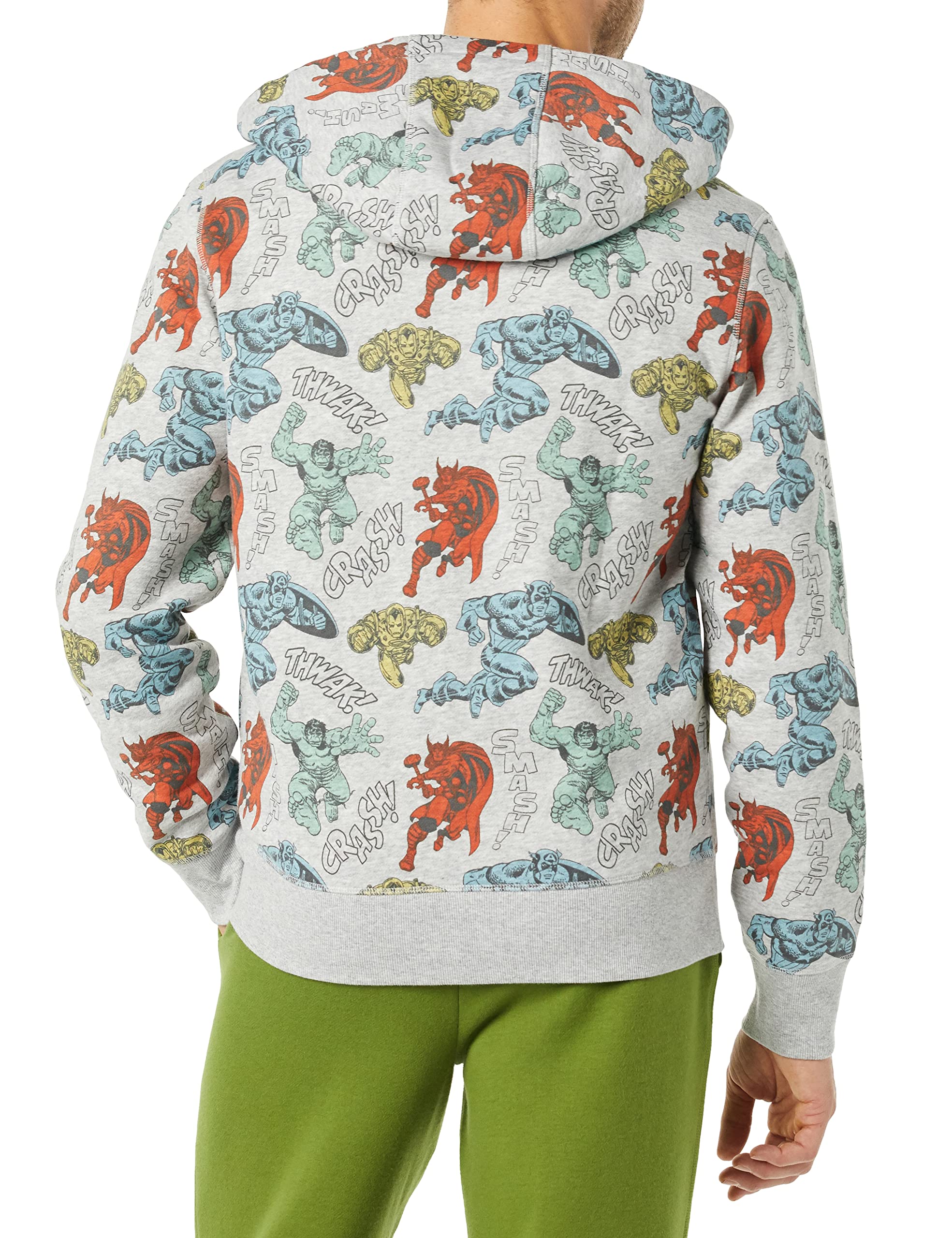 Amazon Essentials Disney | Marvel | Star Wars Felpe con Cappuccio in Pile con Cerniera Intera - Colori Fuori Produzione Uomo