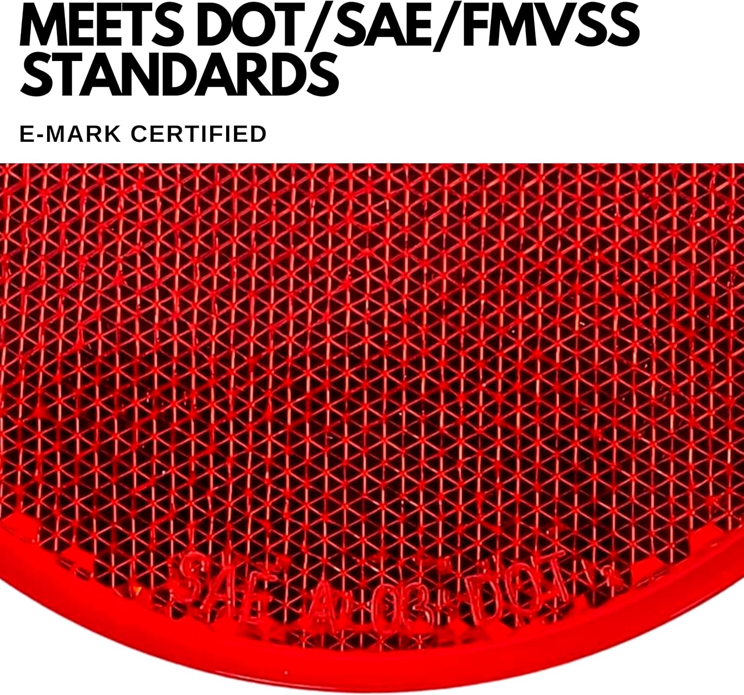 Class A 3-3/16" Round Reflector with Center Mounting Hole - 2 Pack for Trailers, Trucks, Automobiles, Mail Boxes, Boats, SUV's, RV's, Industrial Applications (Red, 25)