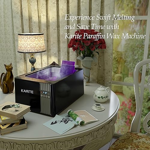Miniatura 7 de KARITE Máquina de cera de parafina para manos y pies, baño de cera de parafina de 304.3 fl oz con temporizador automático, modo inteligente, control