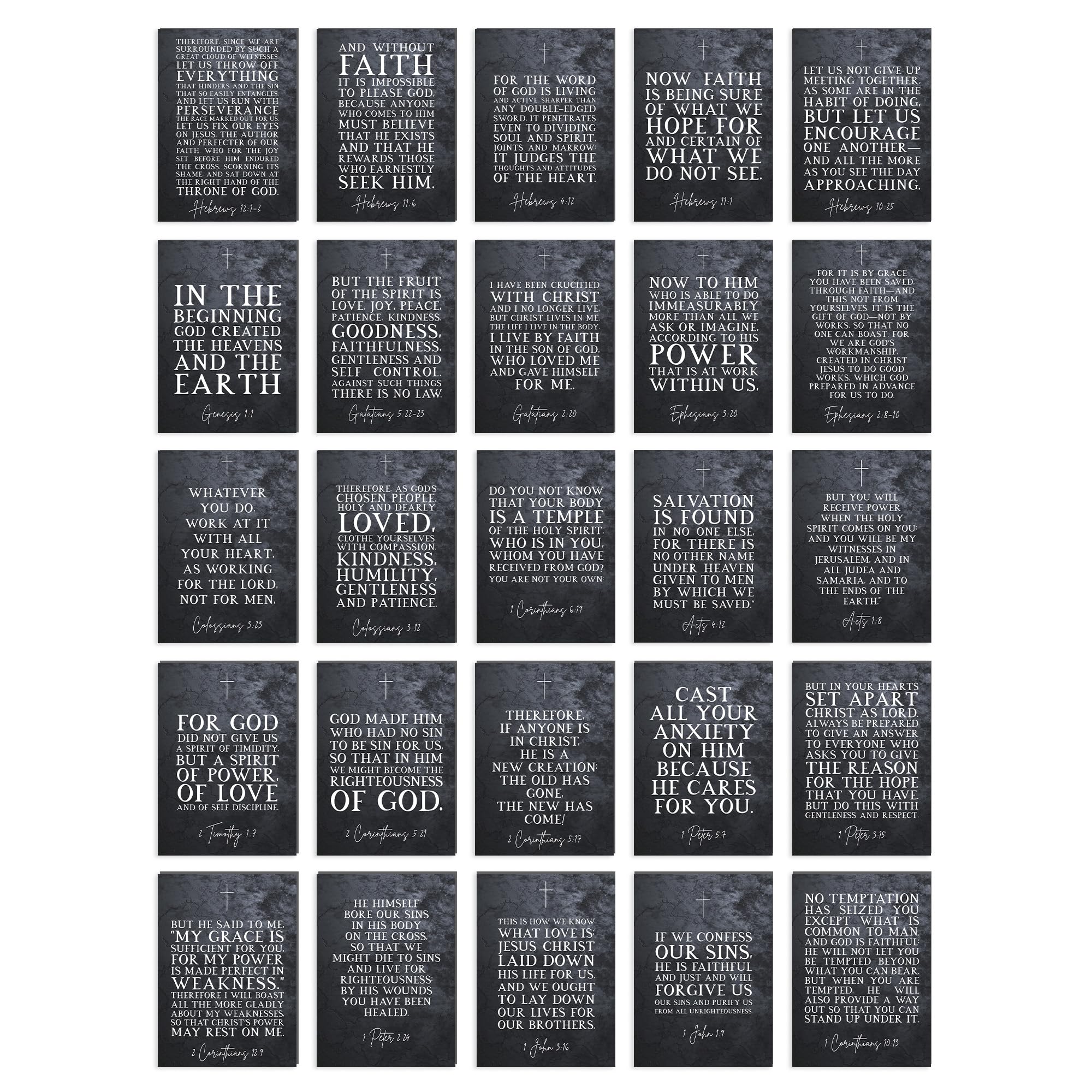 Artery8 Inspirational Bible Verse Postcard Sized Collage Kit - Set of 50 Scripture Cards, A6 Sized Christian Encouragement Cards for Gifting, Journaling, Framing & Crafting — image 1