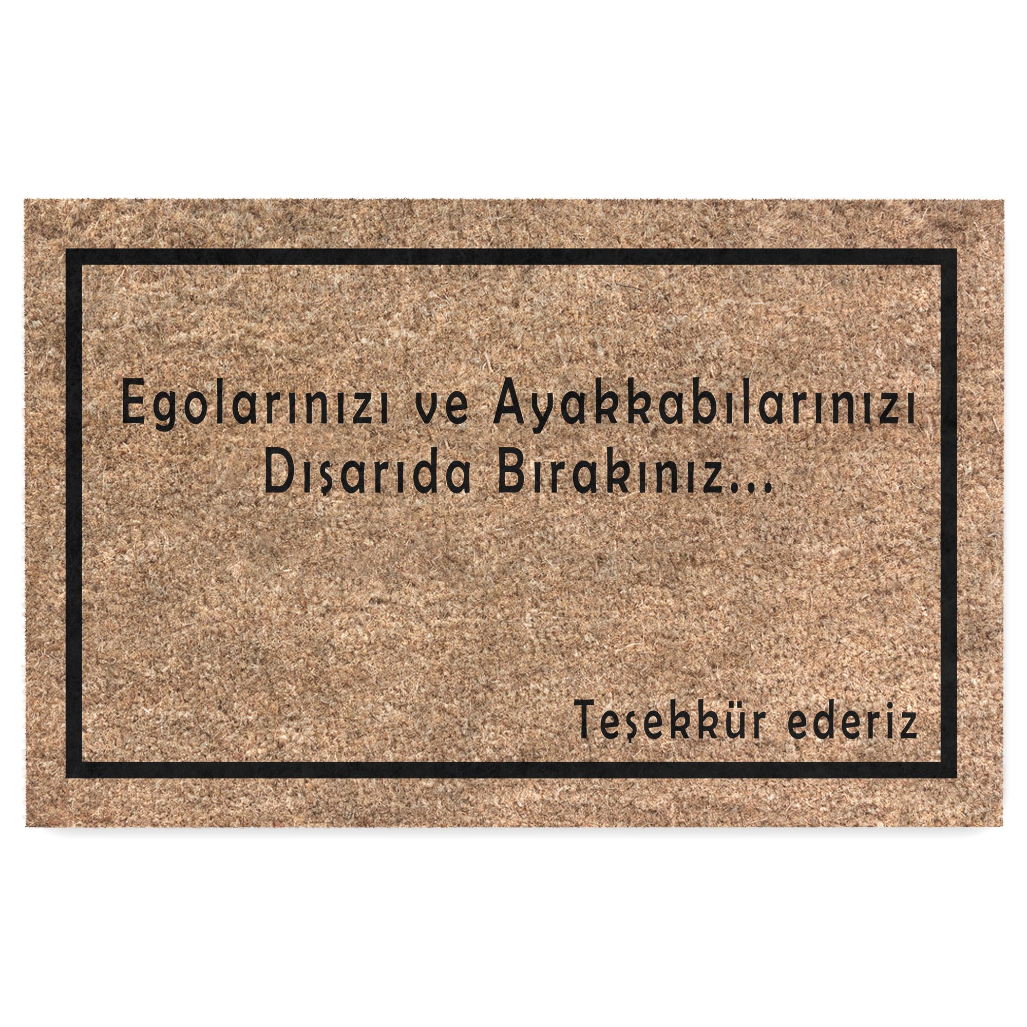 Monnhein Kapı Önü Paspası - Modern ve Şık Kapı Paspası | Ev, Ofis ve Dış Mekân Kullanımı İçin (Kapıda Ego Kontrolü) 45x65