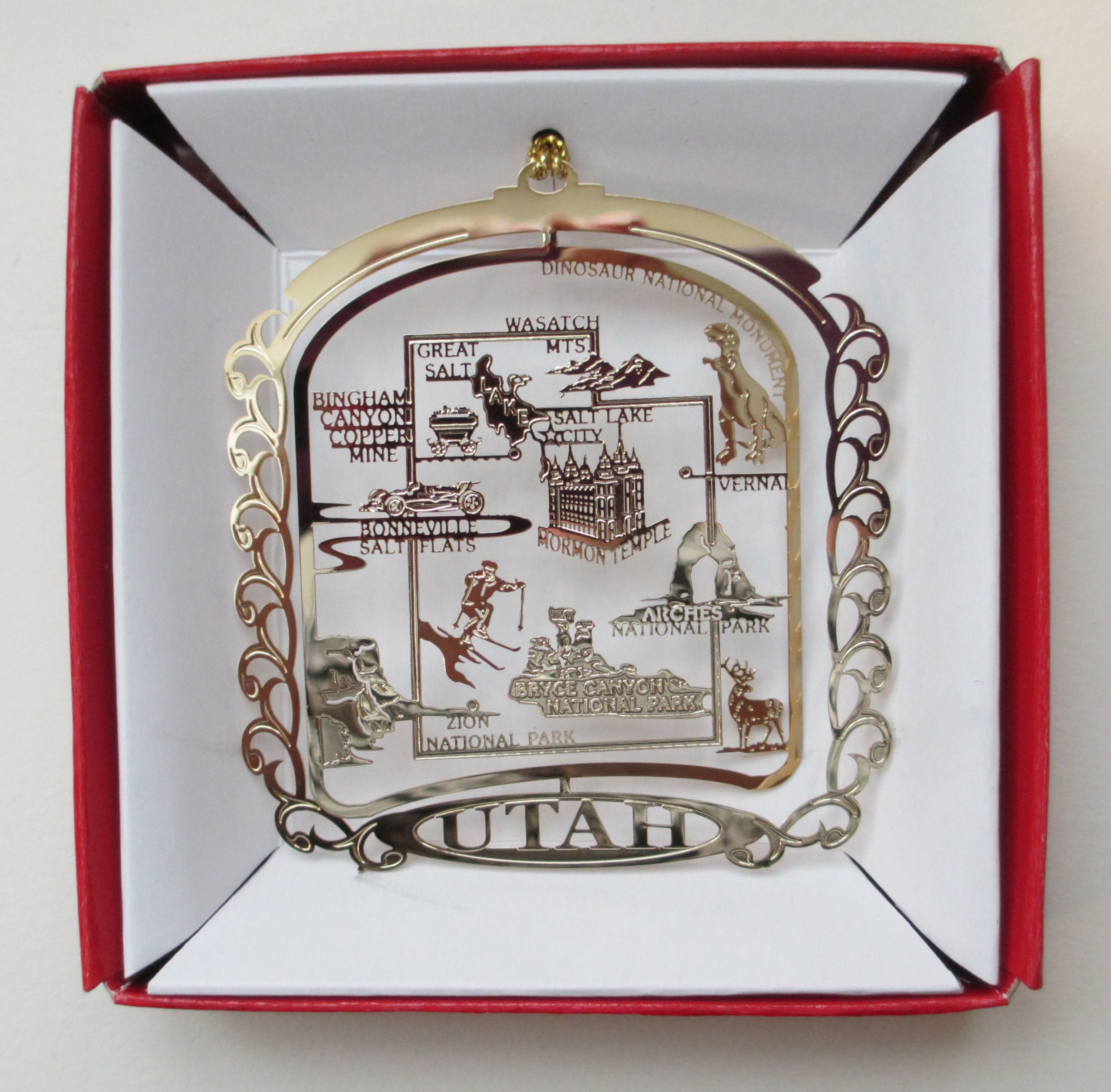 Utah State Christmas ORNAMENT Salt Lake City Zion Mormon Temple