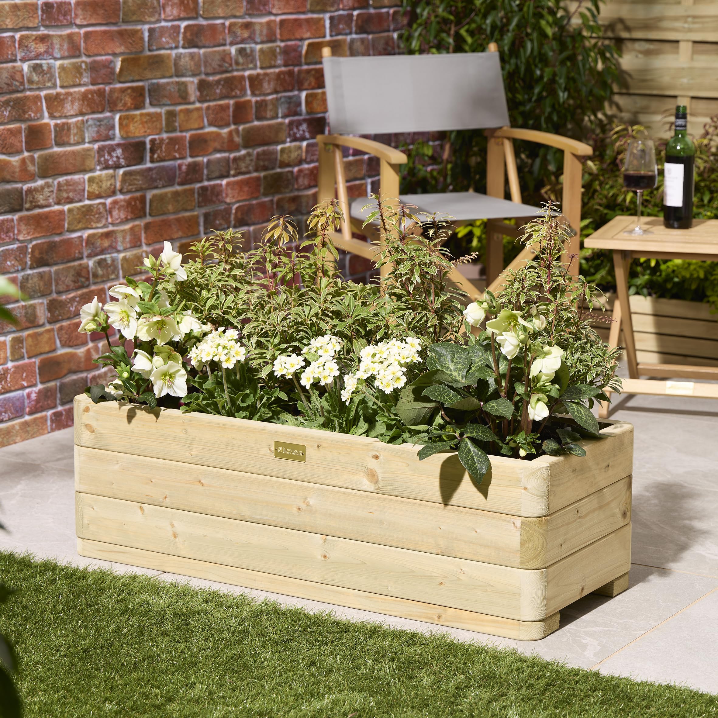 Rowlinson Marberry Rectangular Planter 1m