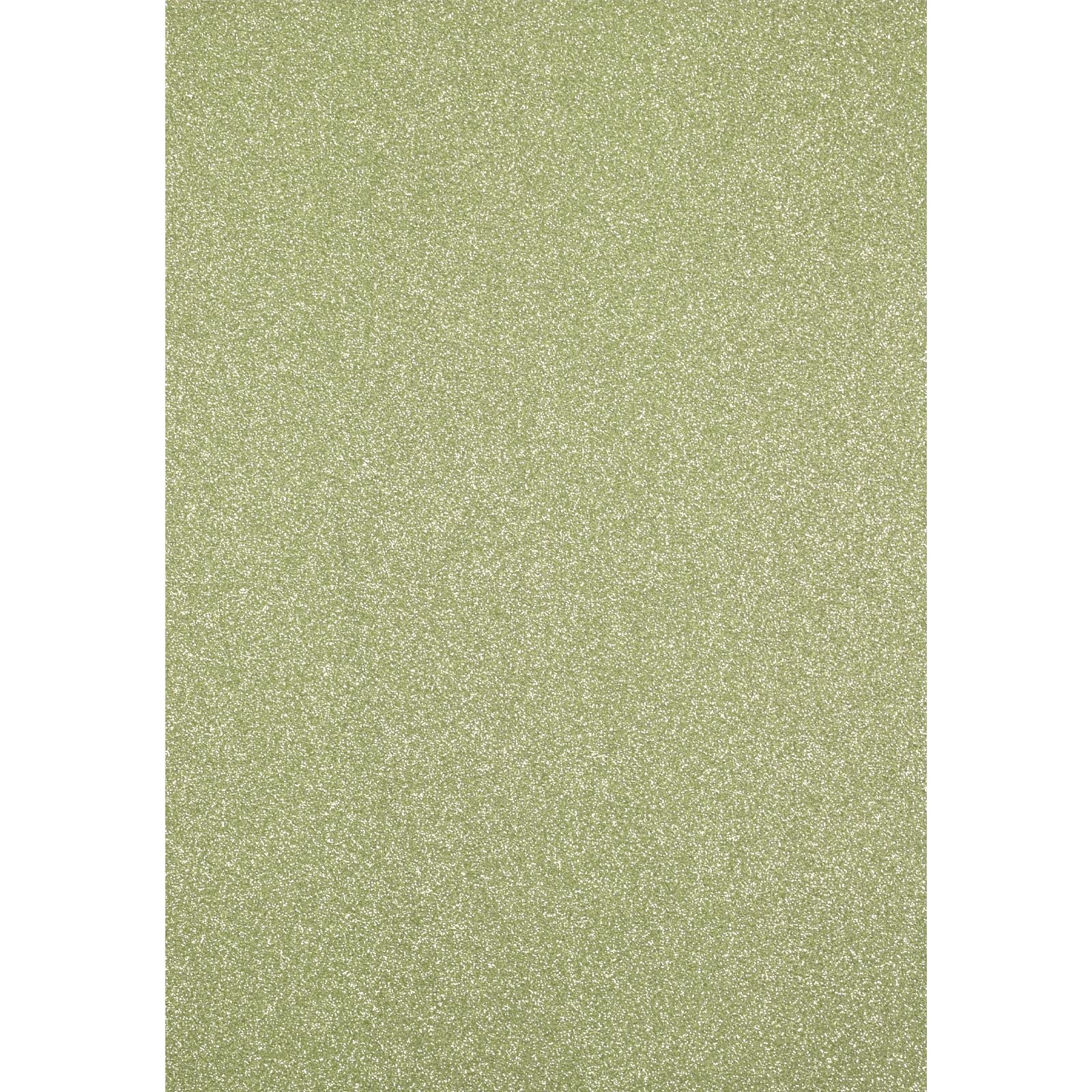 Florence Glitter Cardstock - Light Green - 5 Sheets of Craft Paper - Scrapbook Paper for Card Making and Other Paper Crafts - 250 GSM, A4