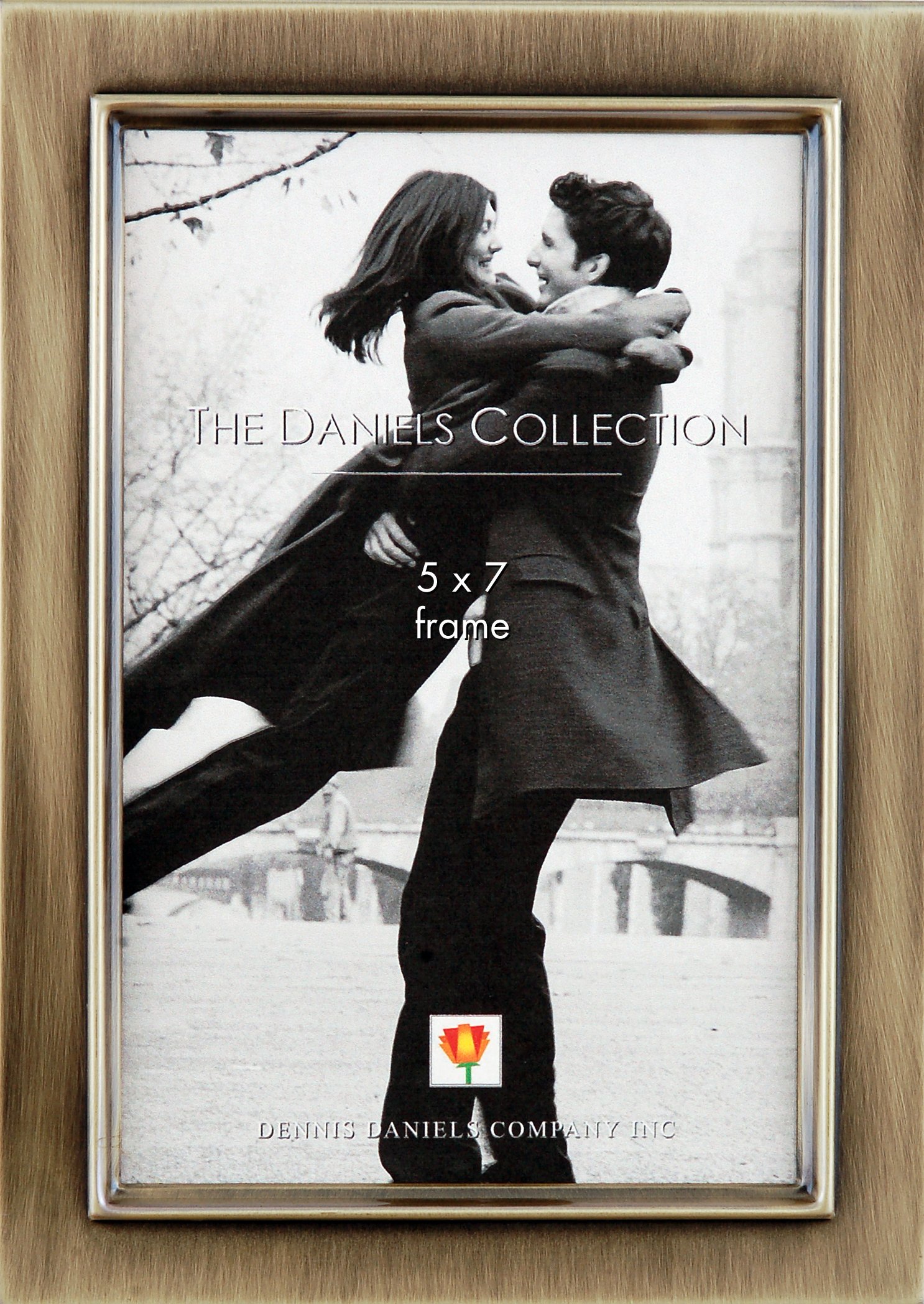 Dennis Daniels Antique Brass Classic Step Picture Frame, 5 x 7 Inches