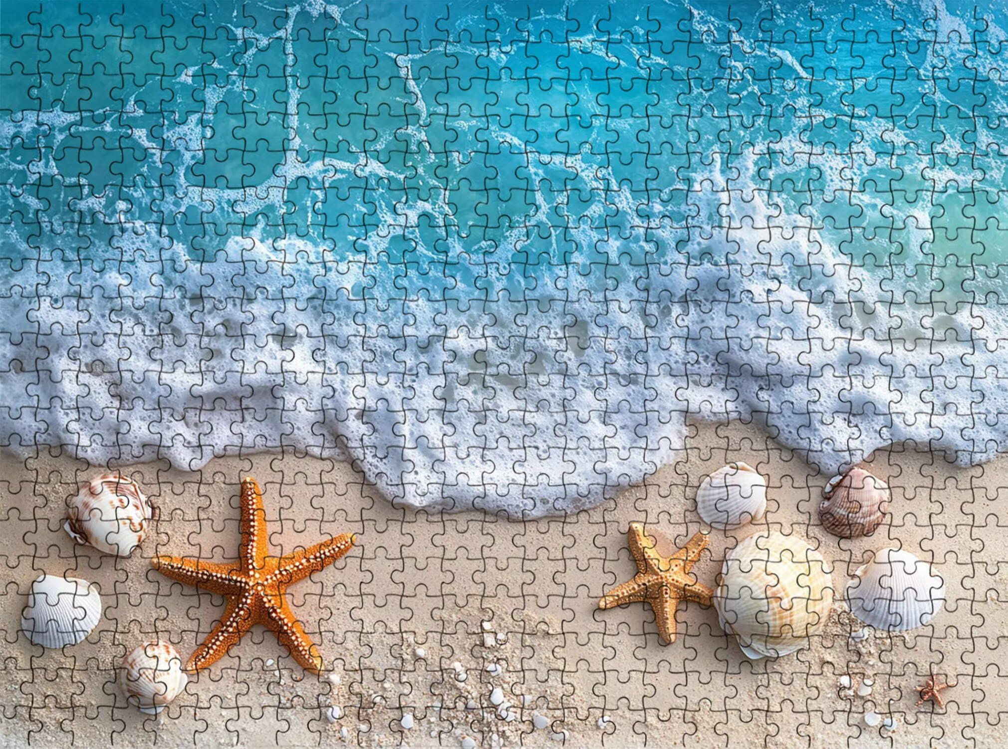 spiaggia onde-2 Puzzle 6000 Pezzi per Adulti, Puzzle in Legno - Collezione Classica con Poster Incluso - Sfida di Concentrazione e Passatempo Antistress, Gioco per Famiglia, 179 x 105 cm f0-871