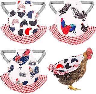 Gukasxi Lot de 3 tabliers pour selles de poule avec sangles élastiques 3 styles