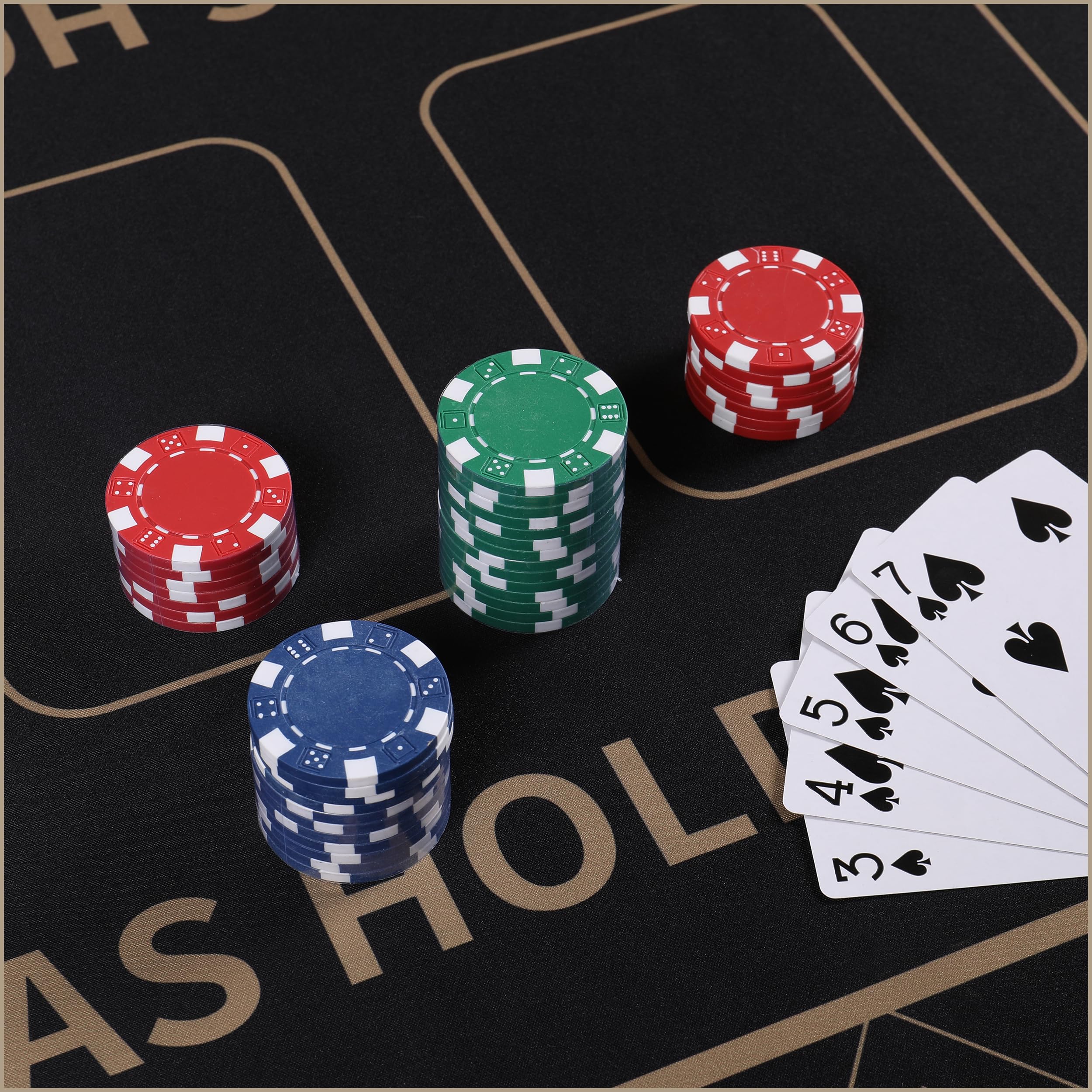 Per 12 Giocatori Set Poker Texas Holdem Con 600 Fiches E Valigetta - Completo Di Carte, Tappetino E Dealer | Valigetta Poker Abs - Foto 11