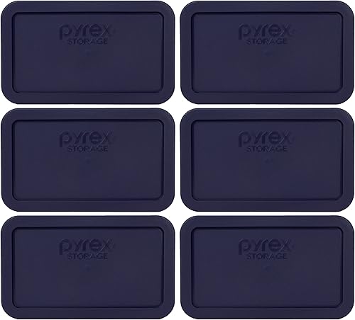Miniatura 6 de Pyrex Bundle - 2 Artículos 7214-PC 4.8-Cup Tapas de almacenamiento de alimentos de plástico azul oscuro hechas en los Estados Unidos