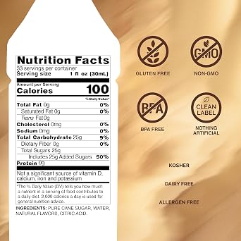 Monin - Coconut Syrup, Creamy Tropical Flavored Syrup, Coffee Syrup, Natural Flavor Drink Mix, Simple Syrup for Coffee, Lemonade, Cocktails, More, Gluten-Free, Non-GMO, Clean Label (1 Liter, 2-Pack)
