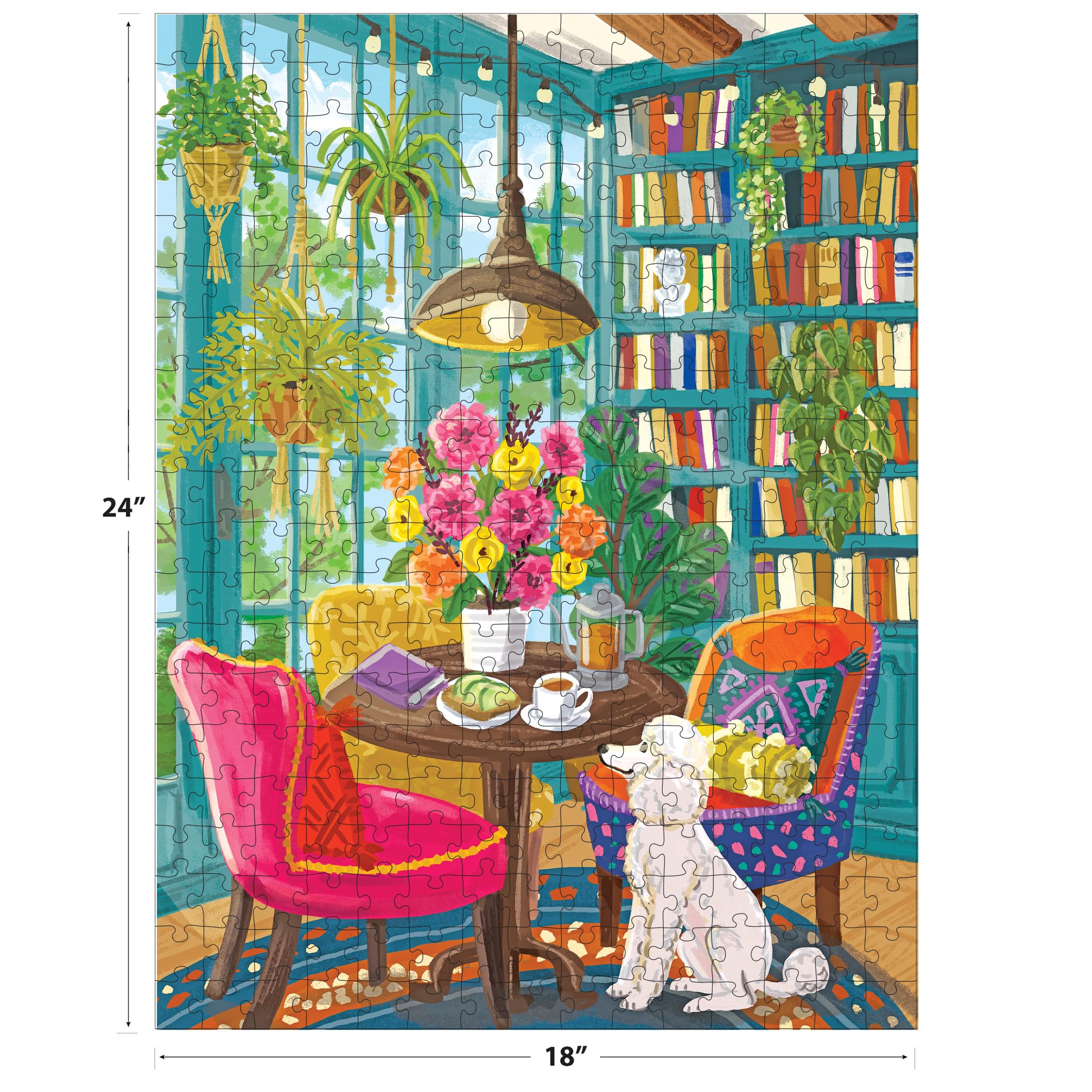 Amazon.com: RoseArt - Olivia Gibbs - Home Library 300 Piece Jigsaw