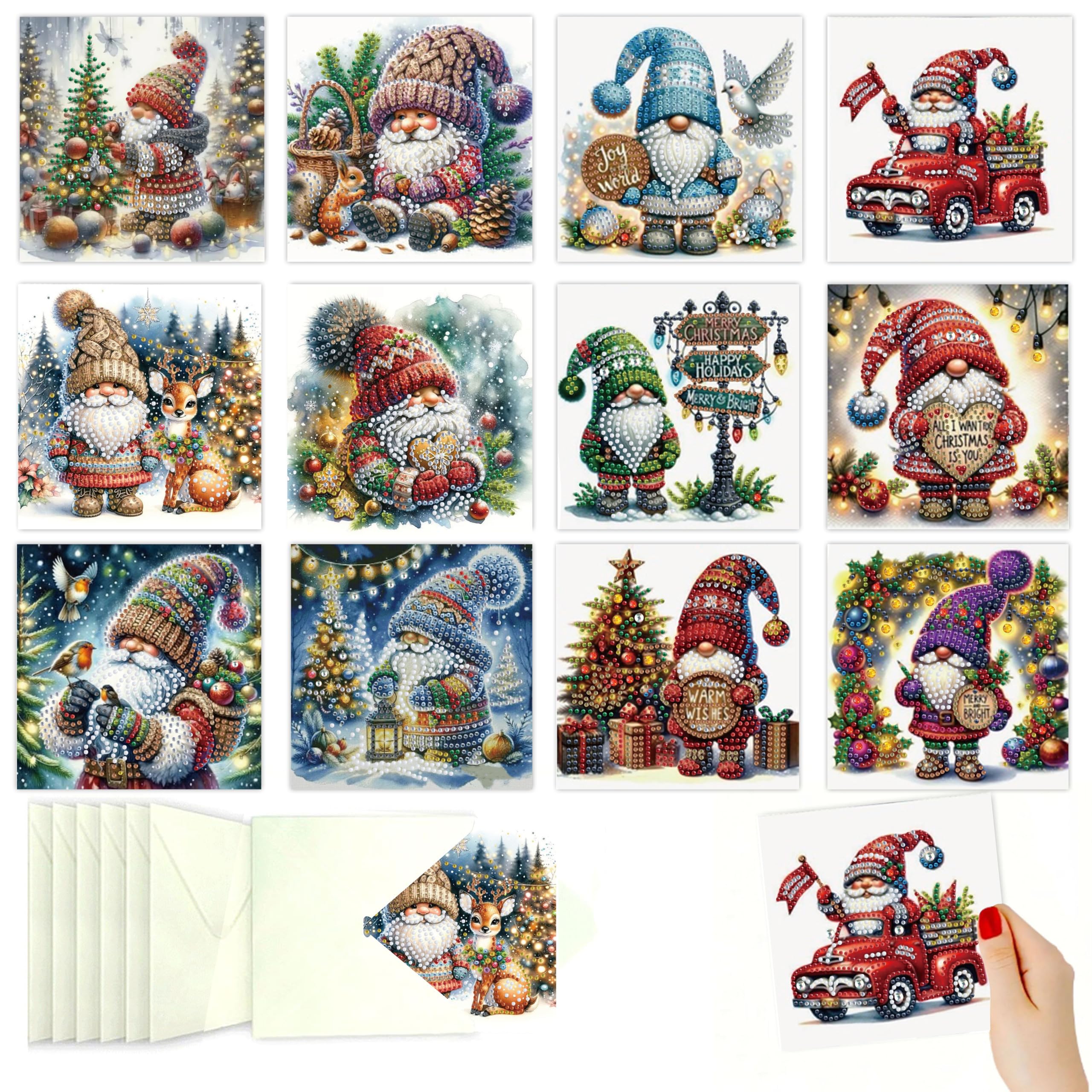 Diamond Art Christmas Cards - DIY Holiday Craft Kits -2
