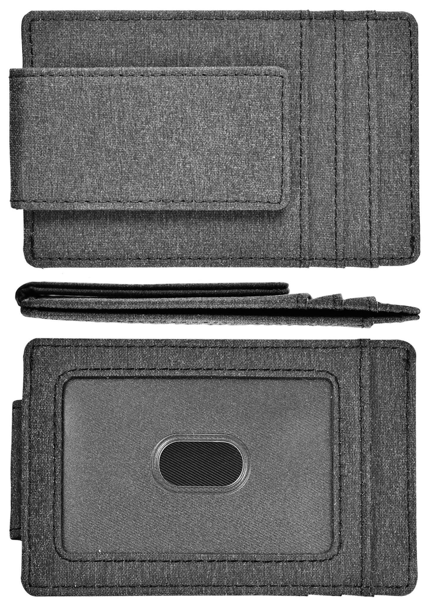 kinzd Money Clip, Front Pocket Wallet, Leather RFID Blocking Strong Magnet thin Wallet