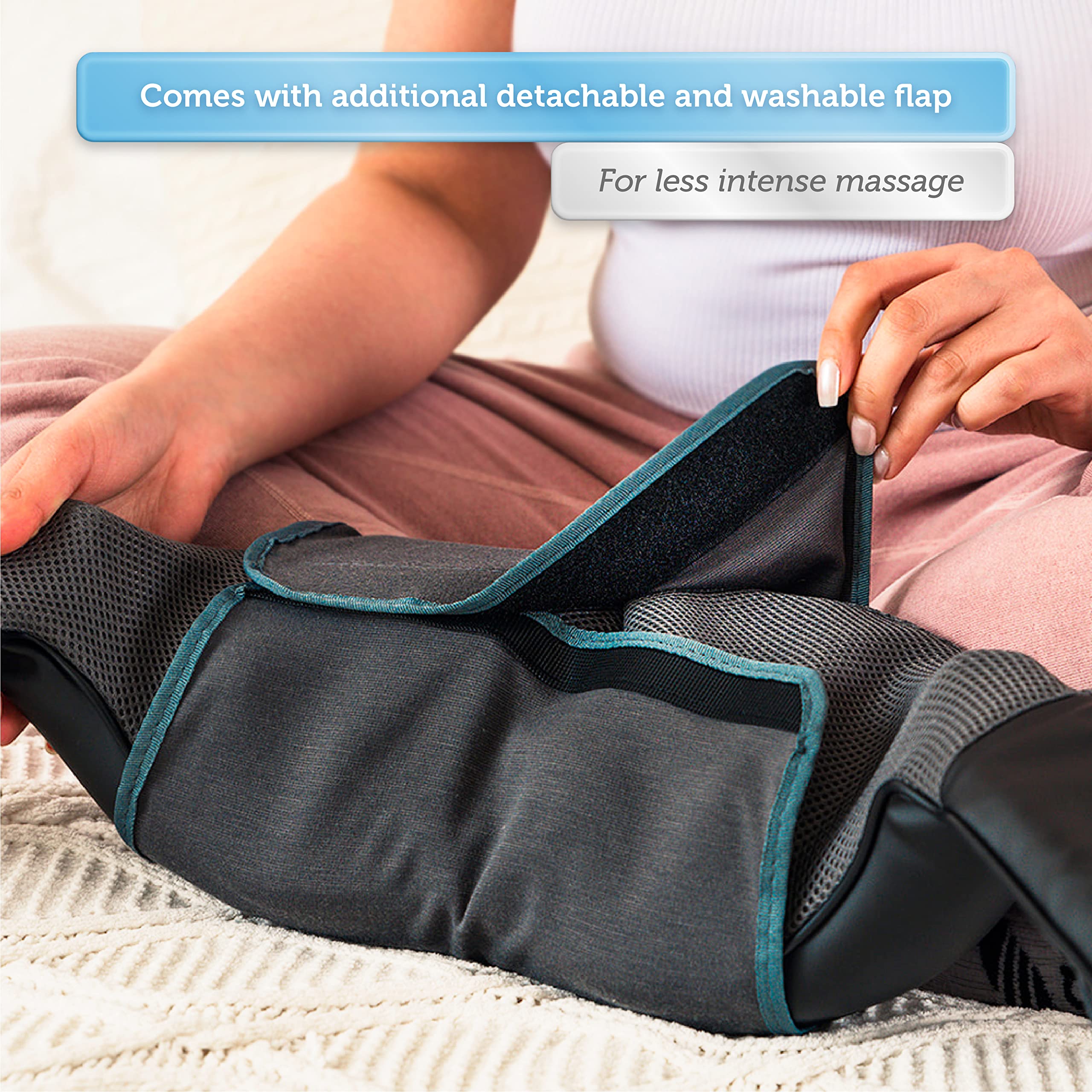 COMFIER Masażer karku, masażer karku z ogrzewaniem, masażer pleców z głęboką tkanką 4D, Shiatsu masażer karku z obrotowymi głowicami do masażu, masaż głębokiego ugniatania, prezent dla kobiet