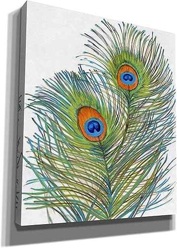 Miniatura 10 de Epic Graffiti 'Vivid Peacock Feathers I' de Tim O'Toole, lienzo para pared, 40 x 54 pulgadas